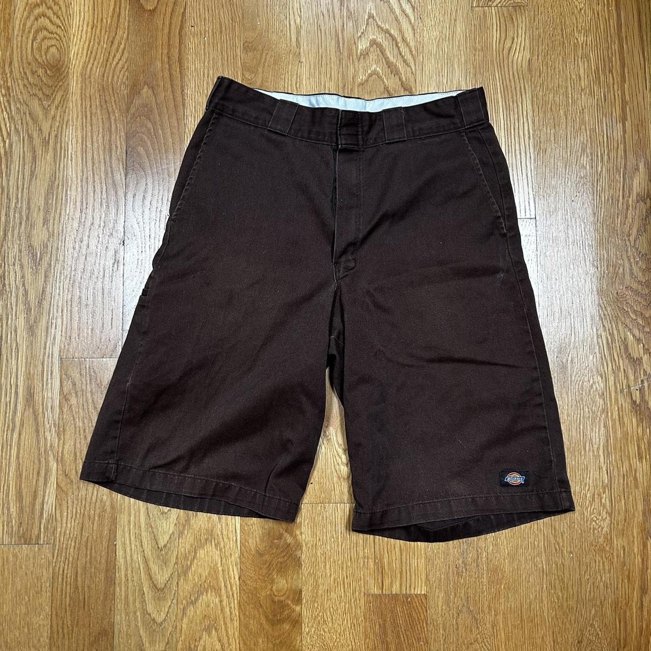 Dark brown dickies shorts - Depop
