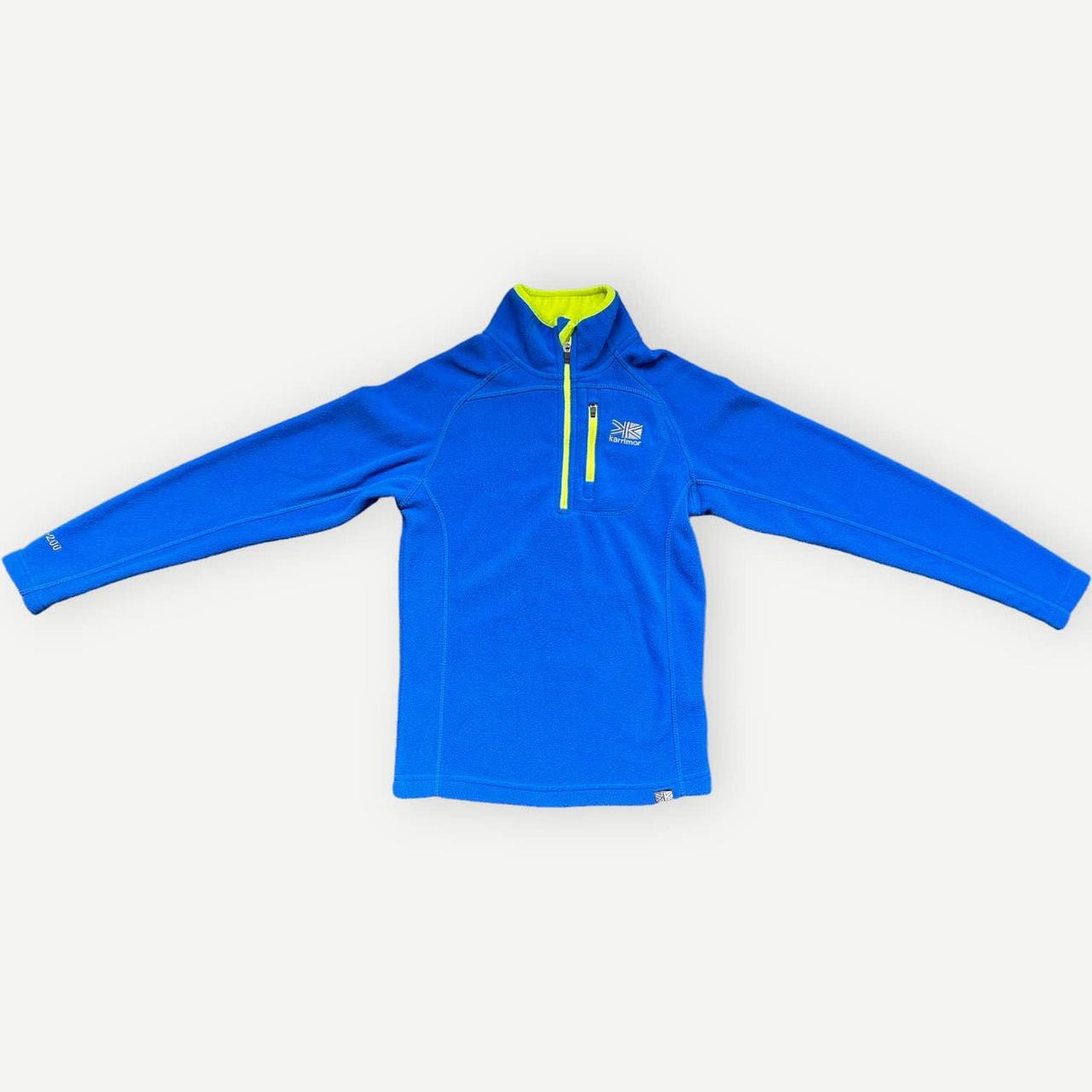 Karrimor Kid s Blue Neon Yellow Fleece Zip Up Long Depop