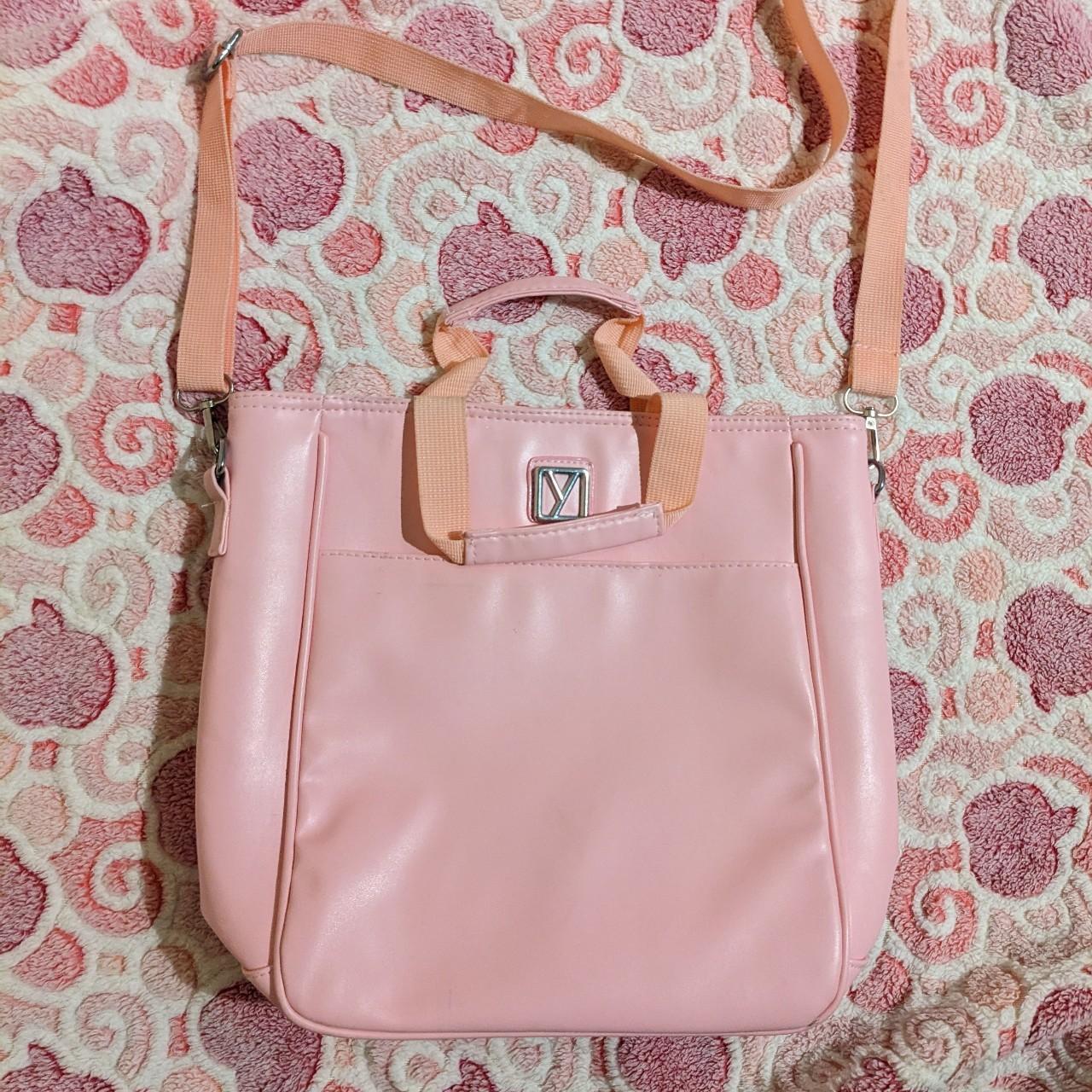 ³⁠˘⁠)💗 pale pink messenger book bag imported... Depop