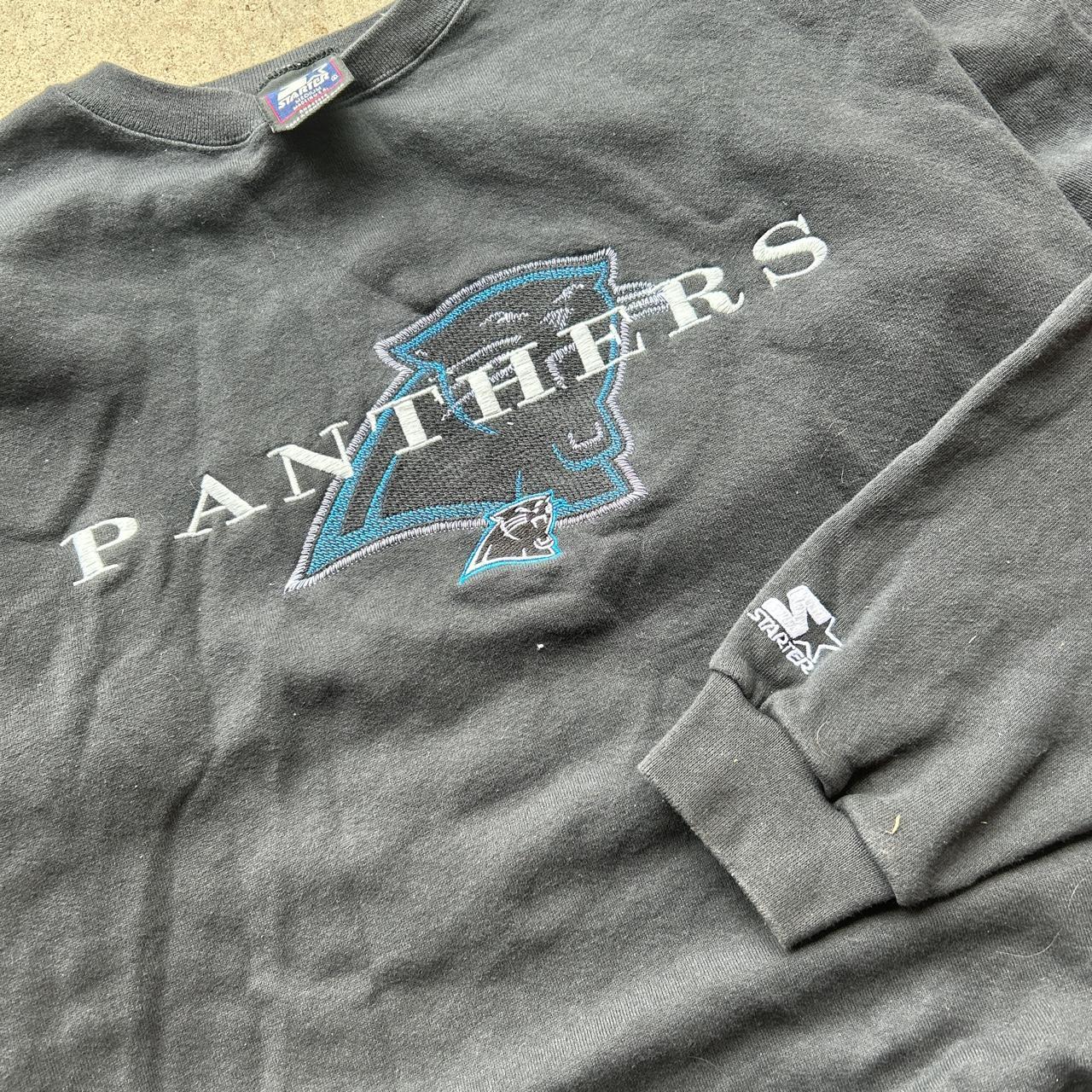 Vintage Starter North Carolina Panthers Crewneck // - Depop