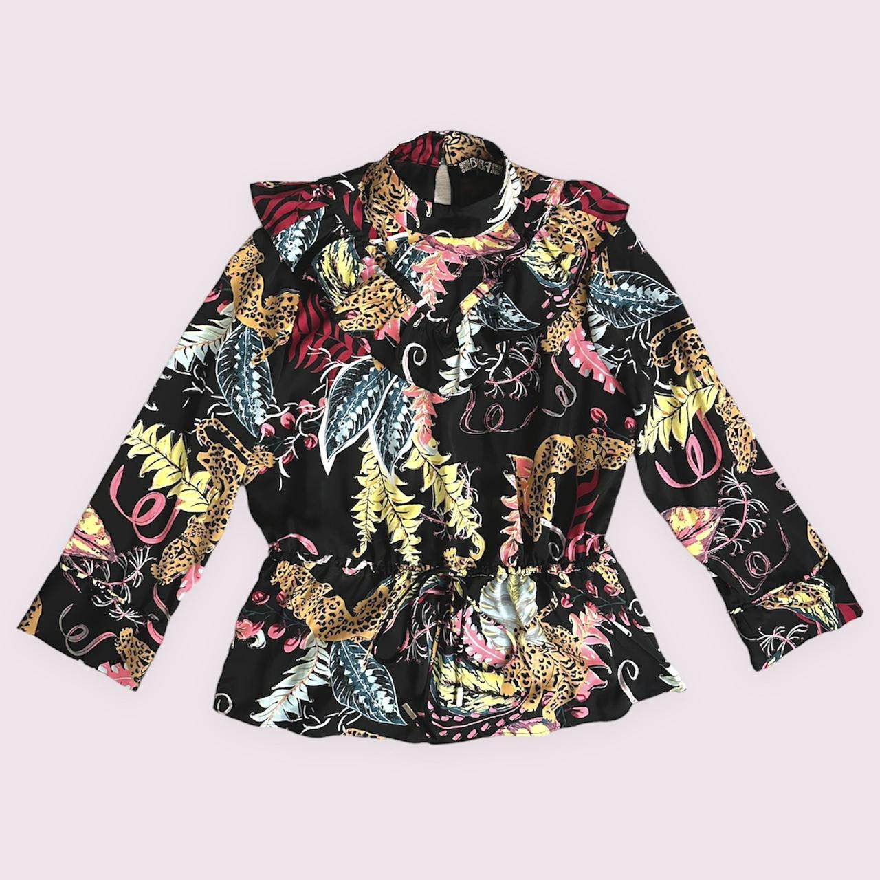 Biba jungle blouse ♡ colourful tiger and... Depop