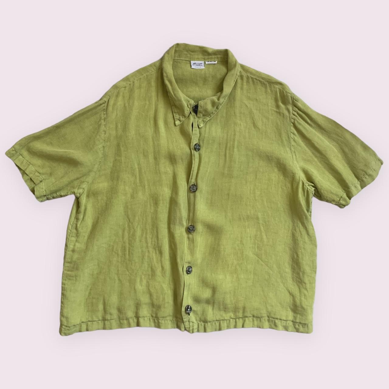 cp shades green linen button down ♡ An easy... - Depop