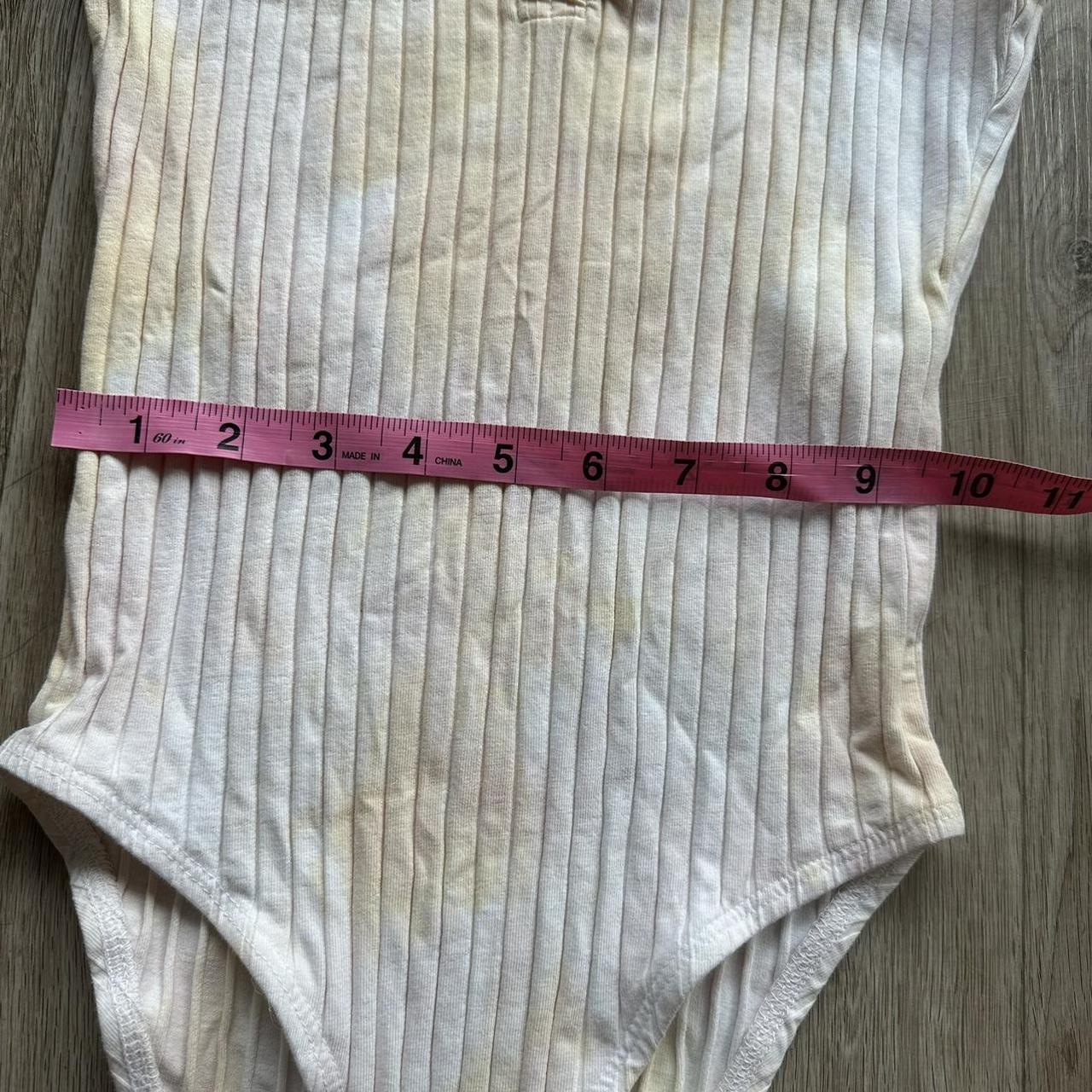 Zara Ribbed Bodysuit ♡ Creamy Yellow And White Depop 2144