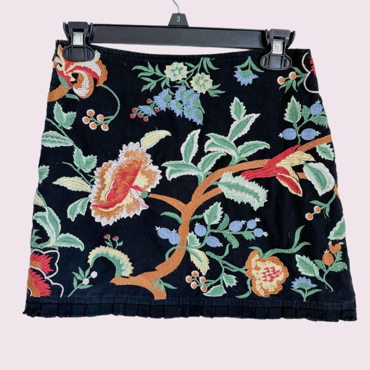 Embroidered mini skirt zara hotsell