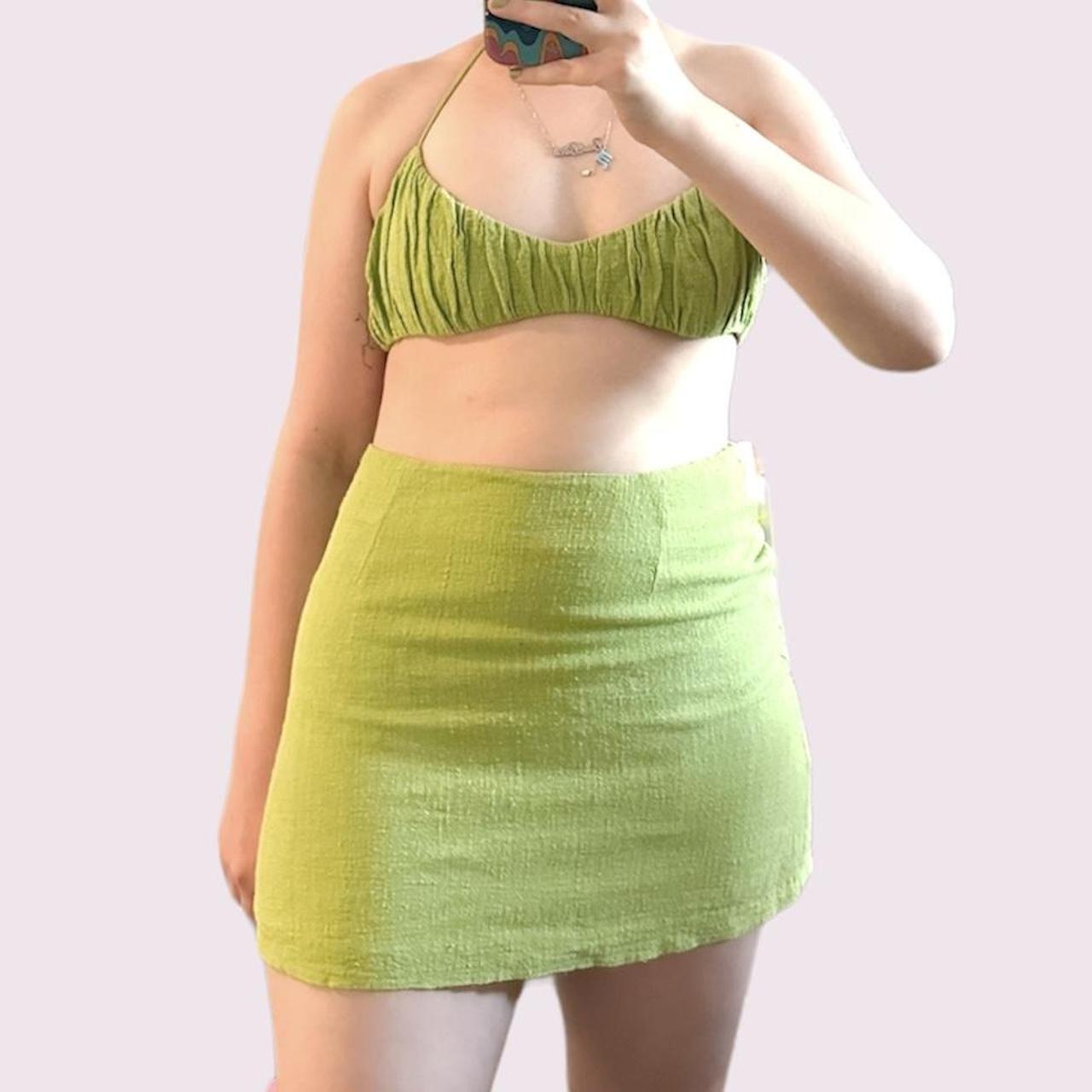 ♡ white fox green skirt set ♡ A super fun matching | Depop