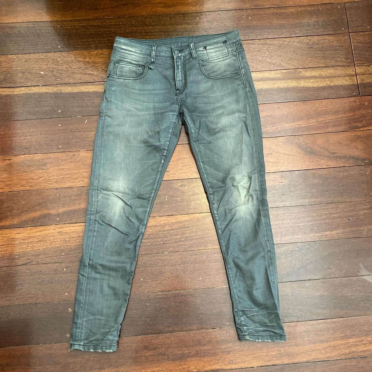 R13 boy skinny jeans size 27 in slate grey Depop