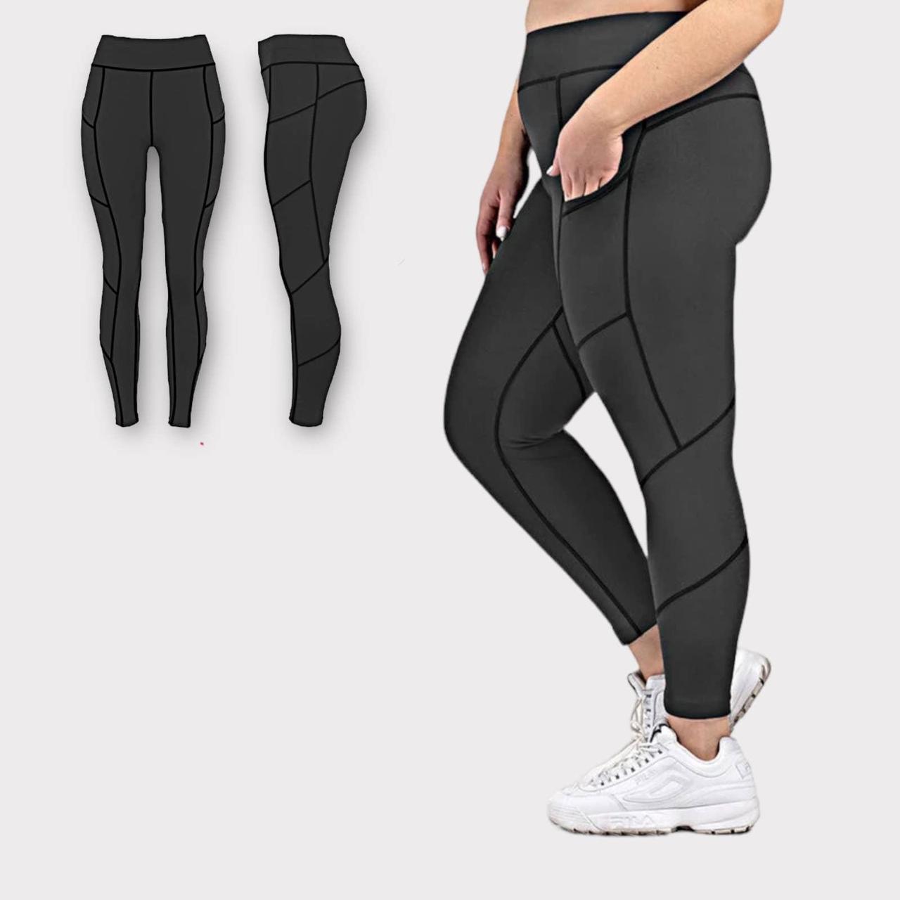 Pocket Black Activewear Leggings Medium These... Depop