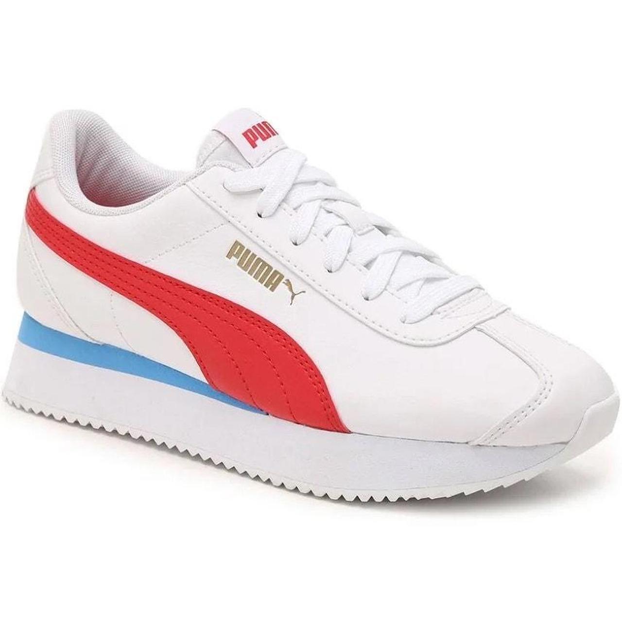 Puma Turino Platform Sneakers Red White and Blue