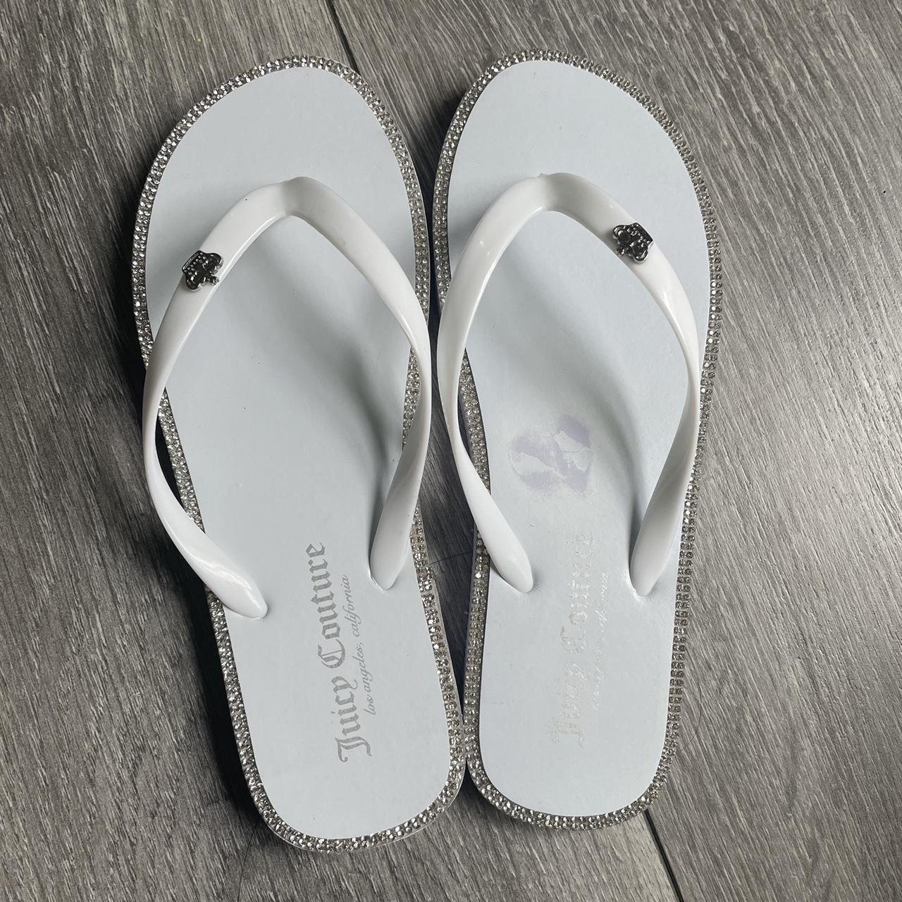 Juicy Couture Women's White Sandals | Depop