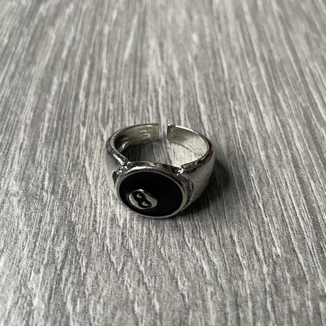 8 ball ring with adjustable sizing🎱 #jewelry... - Depop