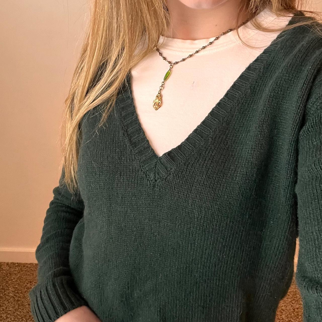 Brandy Melville Women's Green Jumper Depop