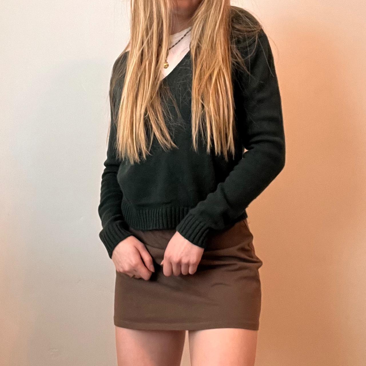 Brandy Melville Women's Green Jumper Depop