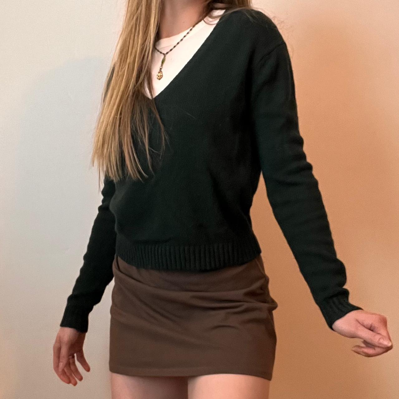 Brandy Melville Women's Green Jumper Depop