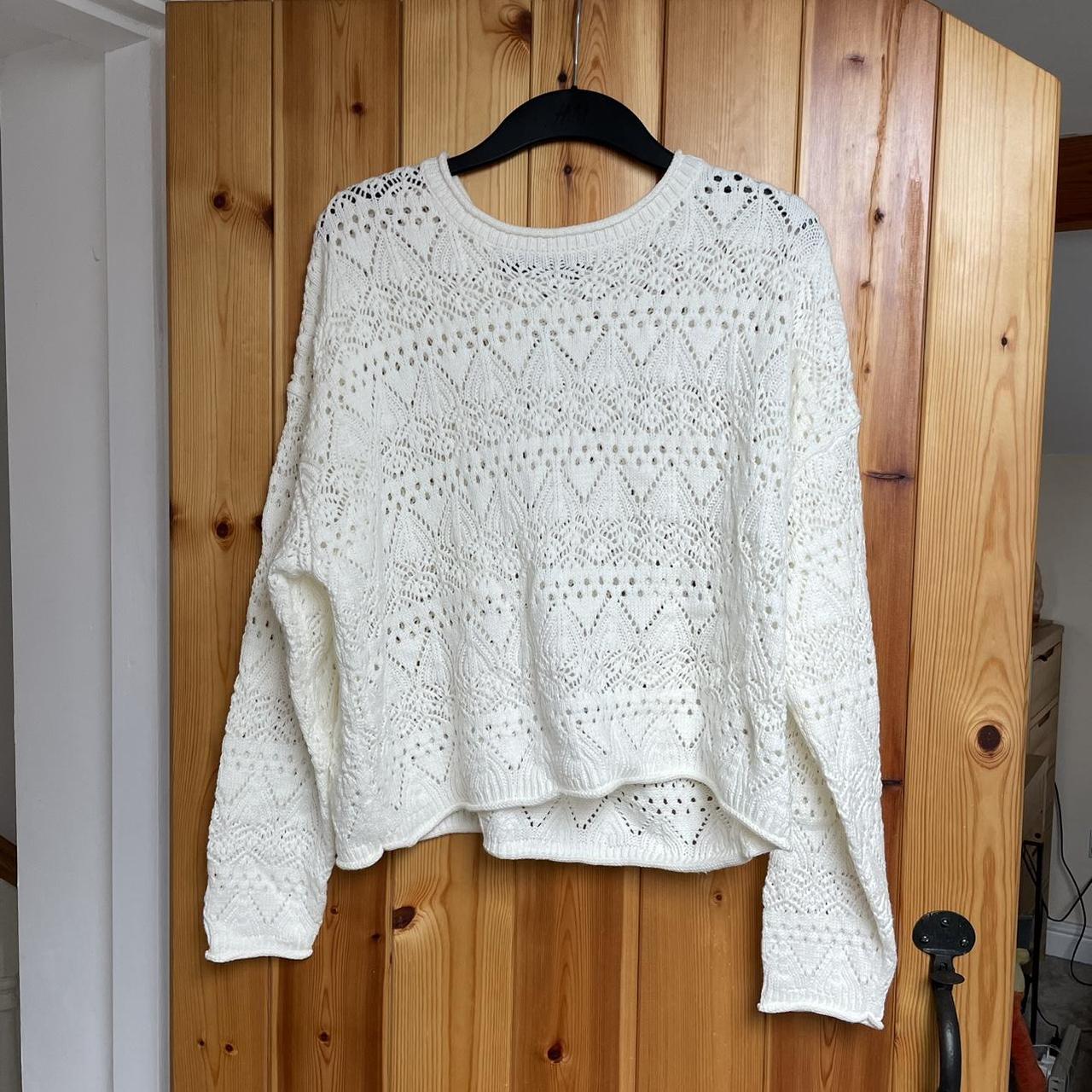 primark cream summer jumper crochet never worn size XL Depop