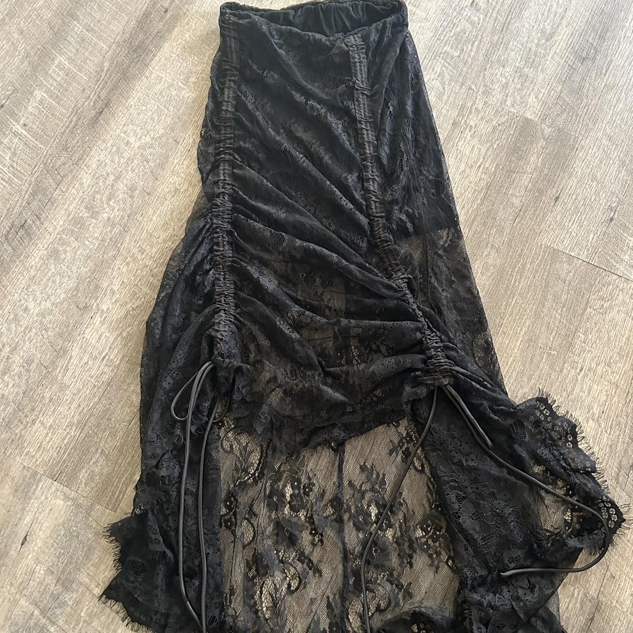 Dolls kill widow sheer hi-lo skirt with built in... - Depop