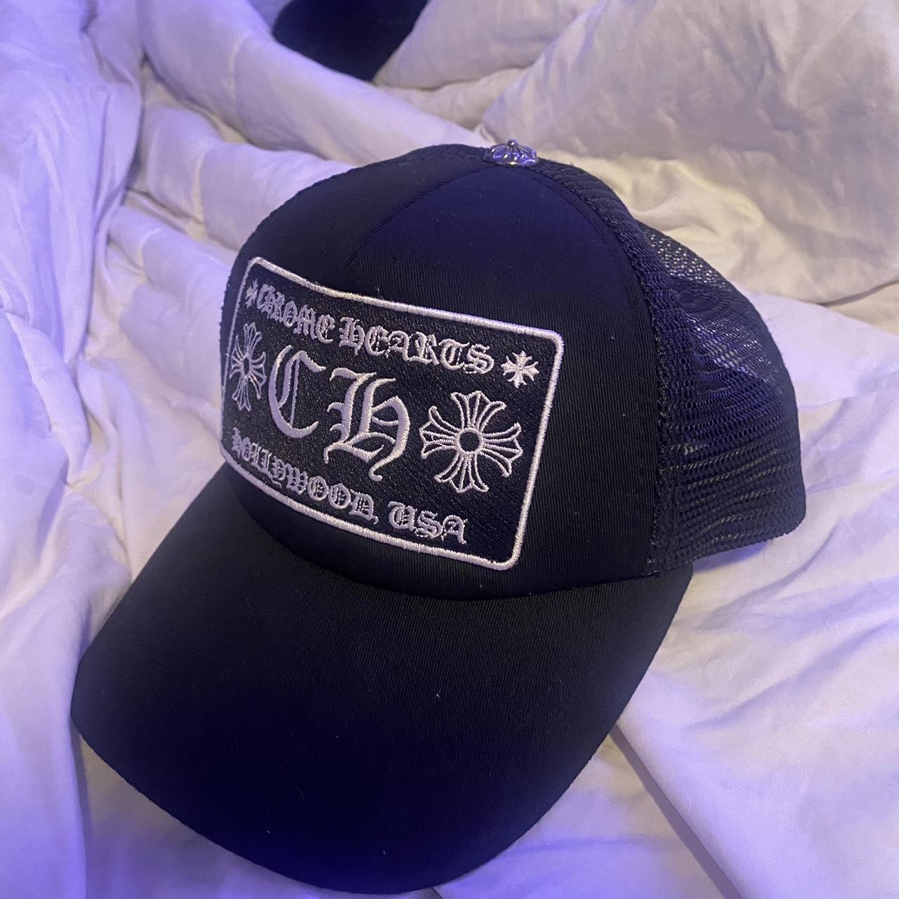 Chrome Hearts Trucker -used a bit -free... - Depop