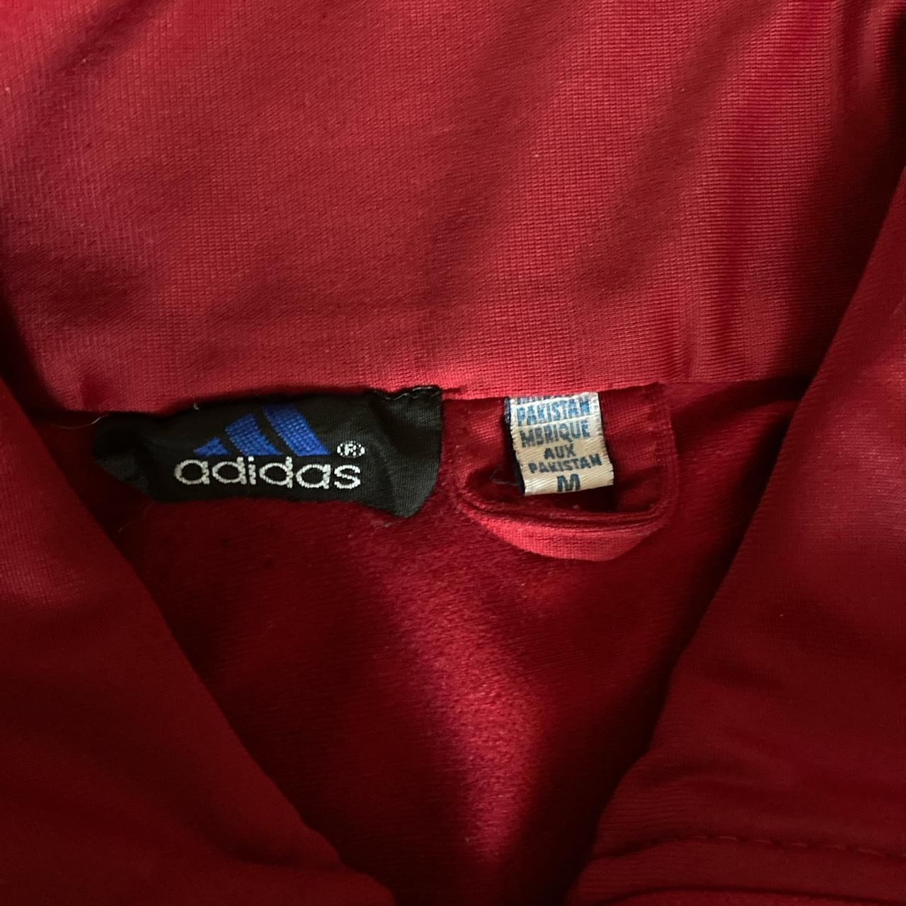 Adidas Men's Red and Black Jacket | Depop