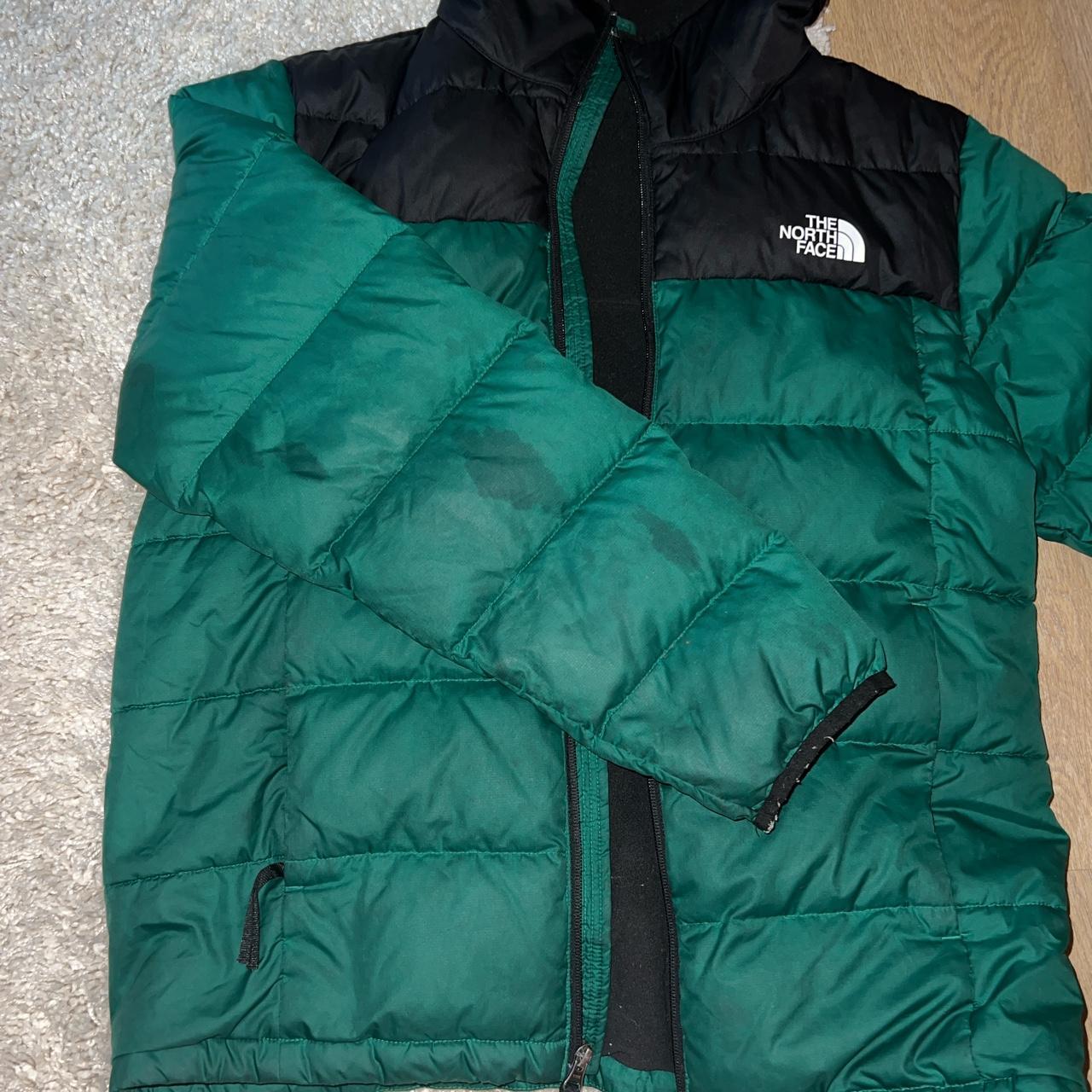 Men’s M Green North Face Puffer Jacket. Small stain... Depop