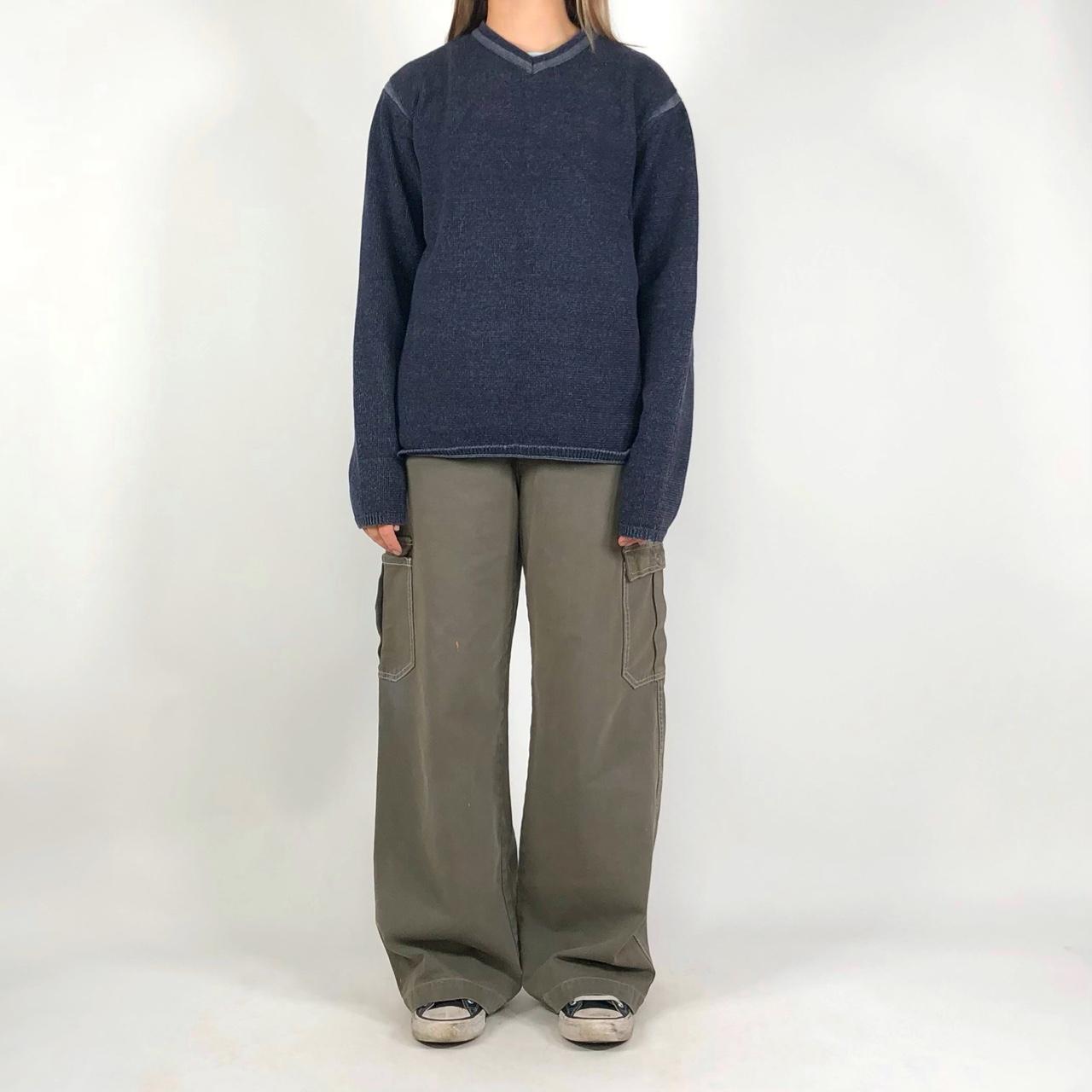 Vintage 90s navy sweater! Labeled a size large would... - Depop