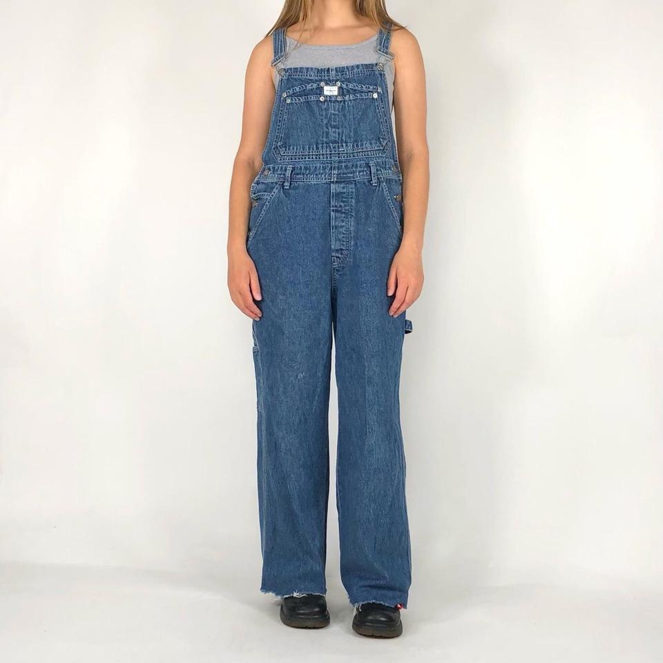 Vintage 90s Calvin Klein denim overalls! Adjustable... - Depop