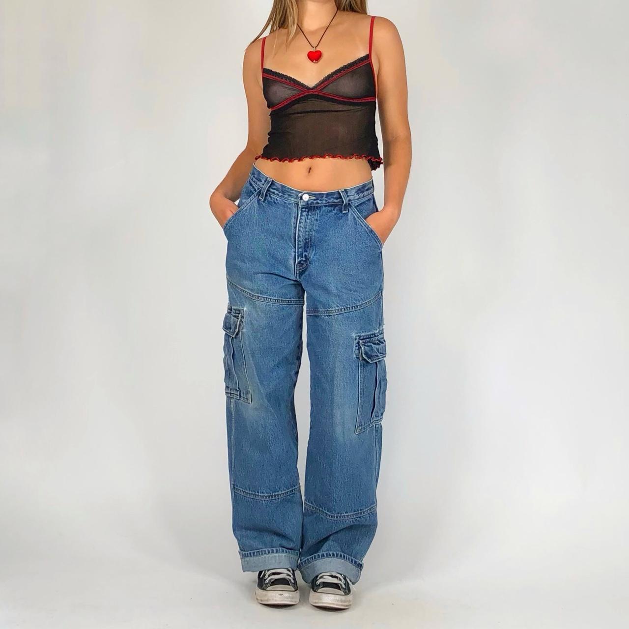 Jnco jeans deals Size 20 Flamehead USA Vintage Wide Leg Jeans