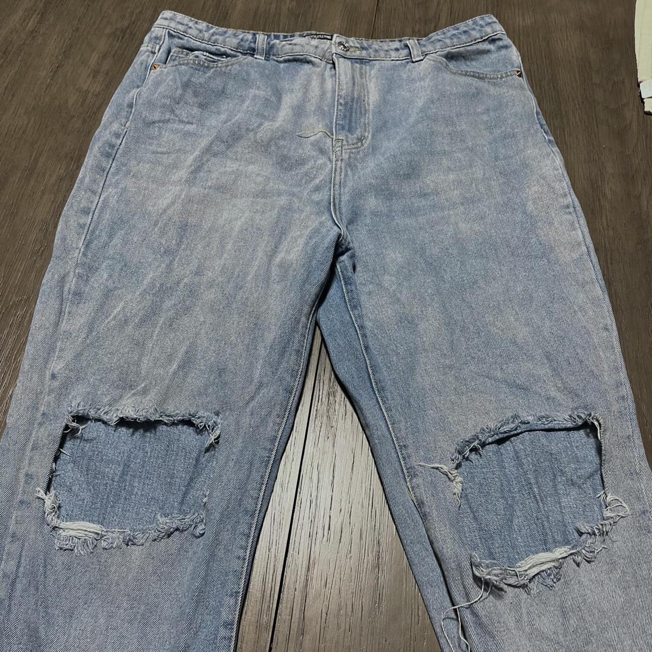 PRETTYLITTLETHING STRAIGHT CUT BAGGY JEANS SIZE 14 Depop