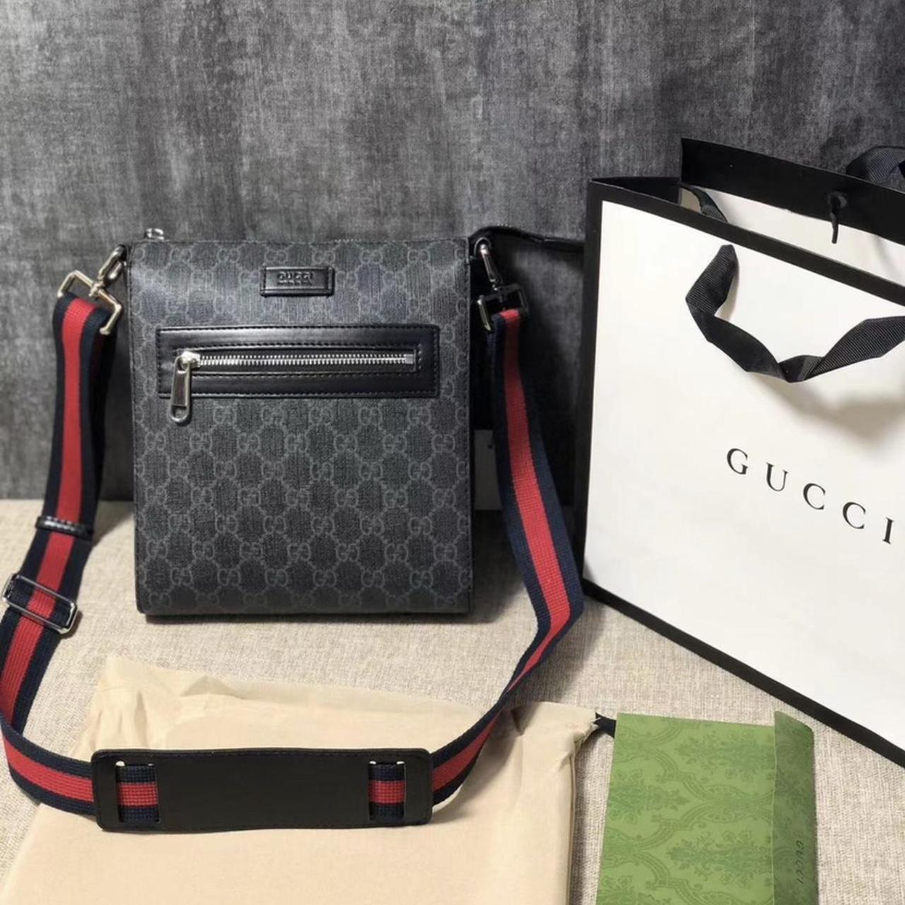 Gucci Men's Black and Red Bag | Depop