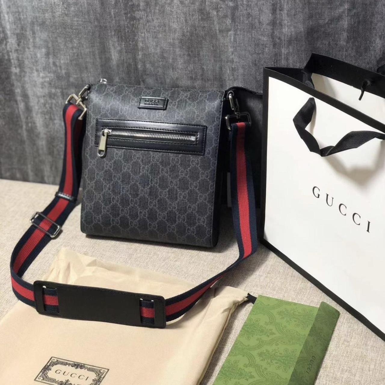 Gucci Men's Black and Red Bag | Depop