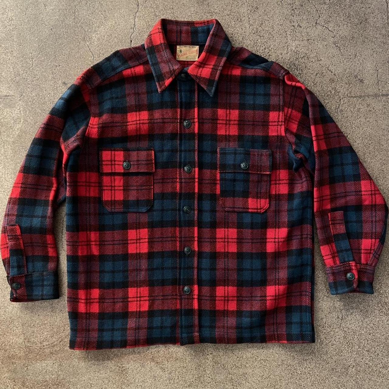 Vintage 50s/60s Maine Guide Congress Wool Flannel...