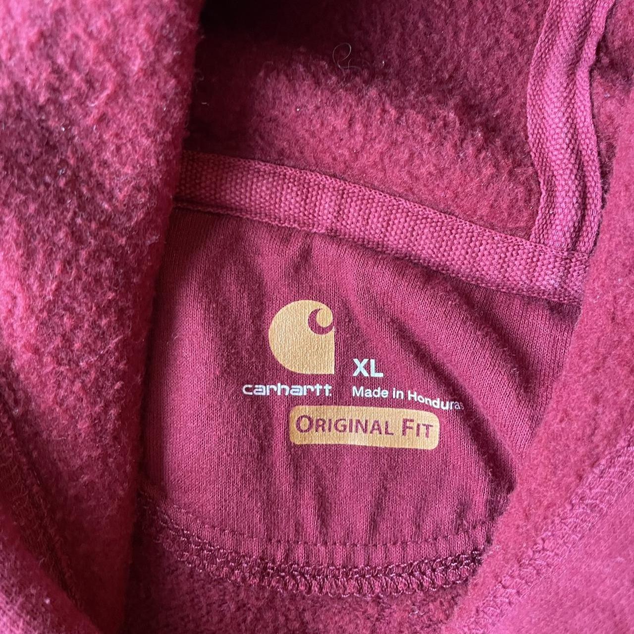 Carhartt Men's Red Hoodie Depop
