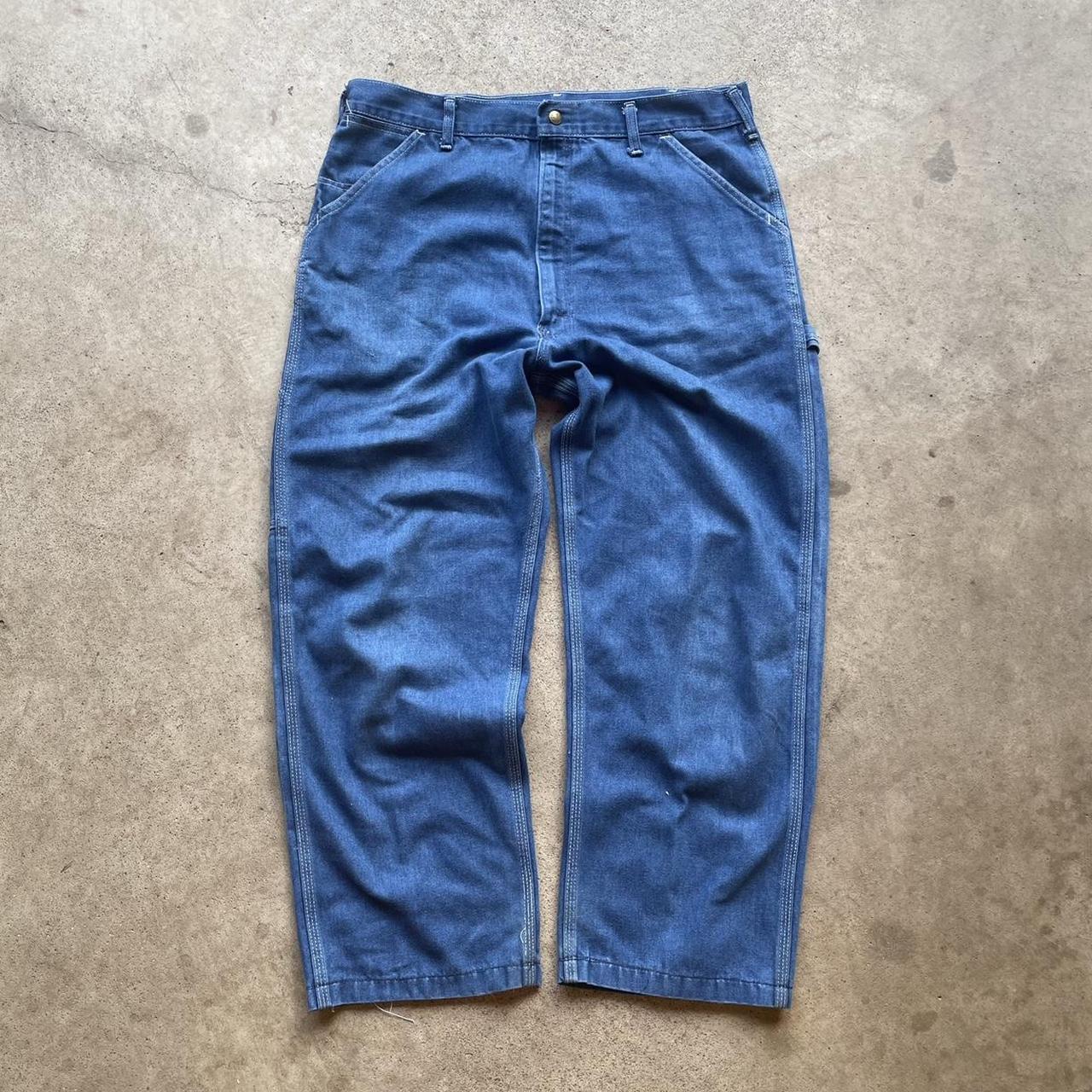 Vintage Roebucks Carpenter Jeans Era - 70s Size -... - Depop