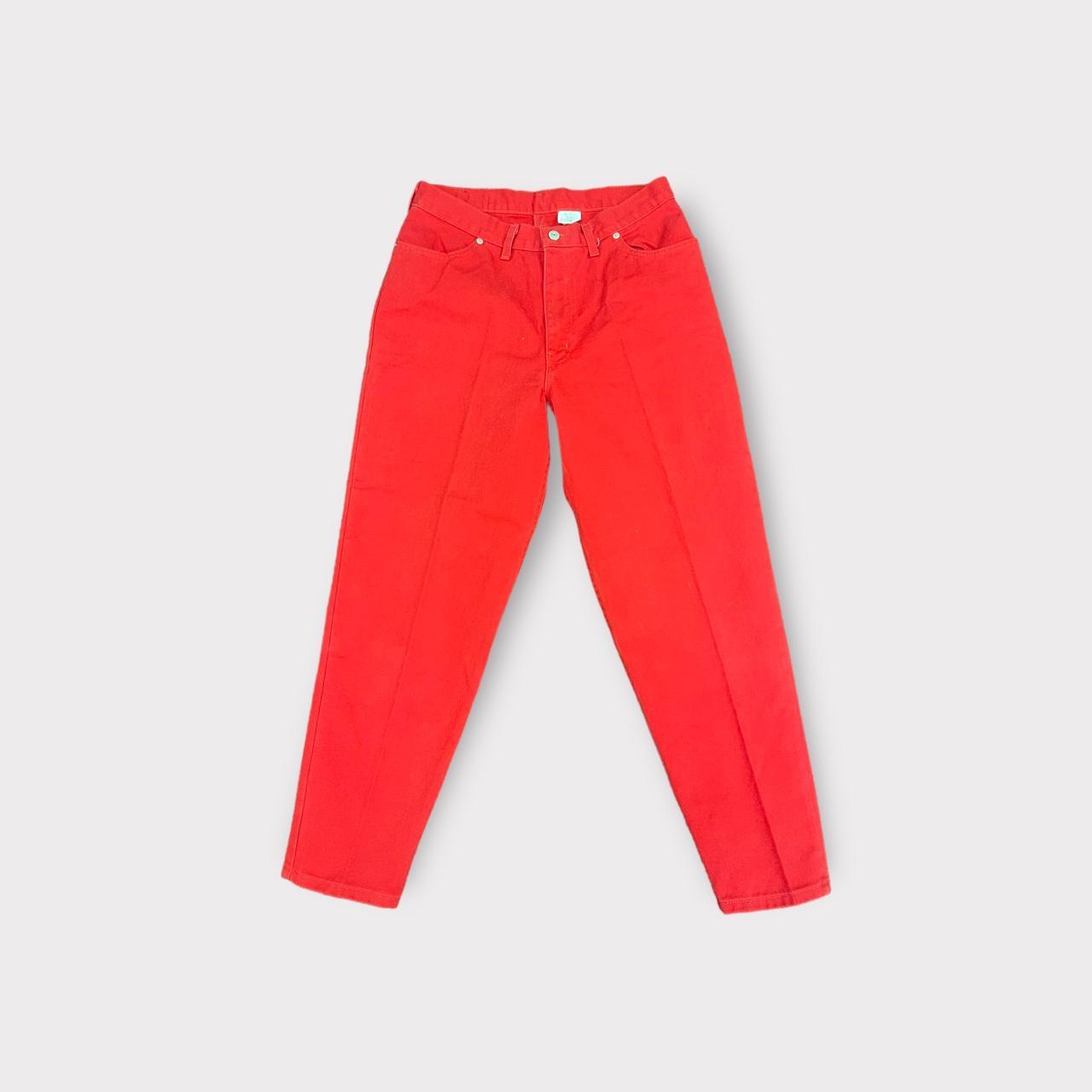 Vintage Faded Glory Red Jeans High Waisted Retro