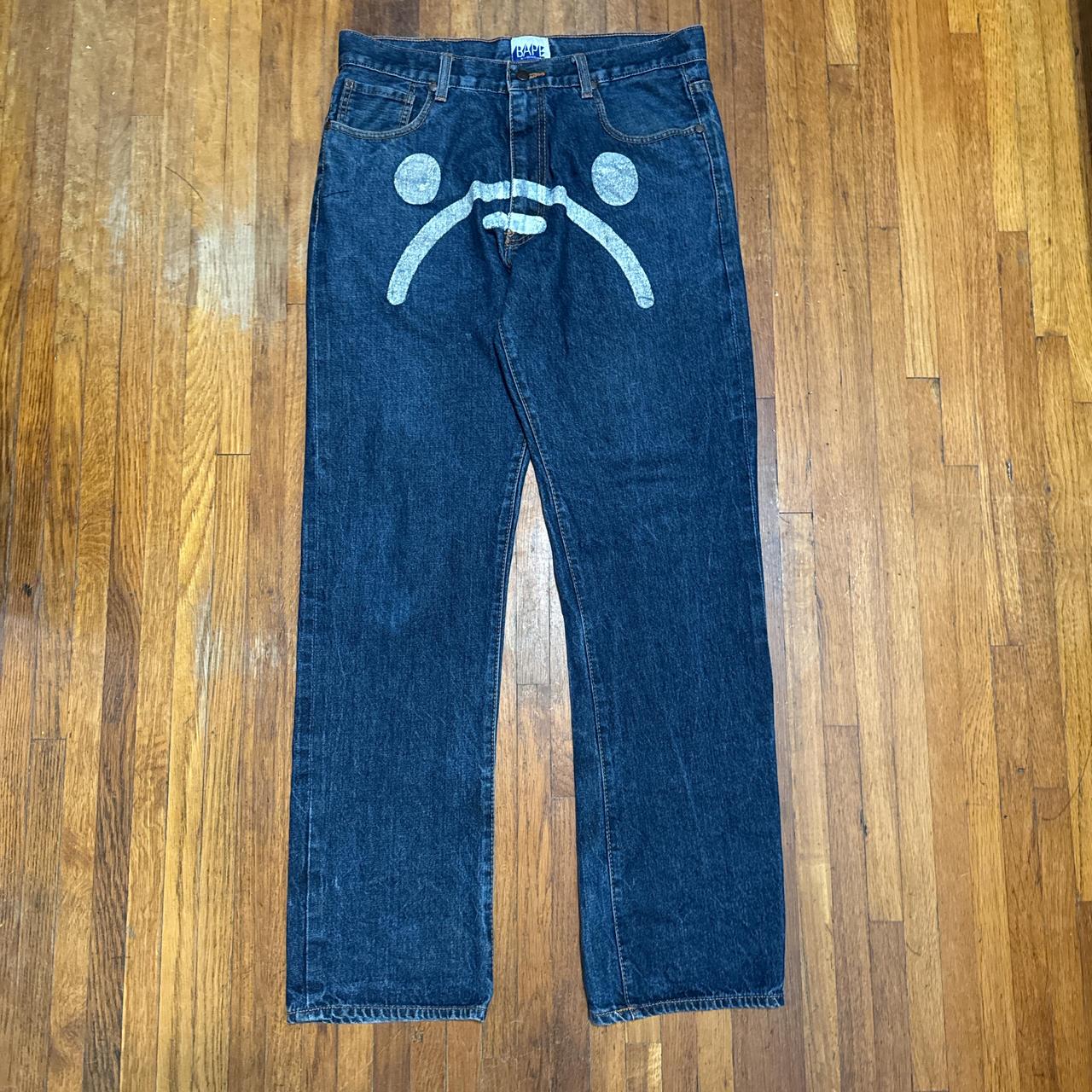 パンツ A Bathing Ape MILO FACE DENIM SHORTS L MILO FACE 10 OZ STRETCH DENIM SHORTS | bape.com