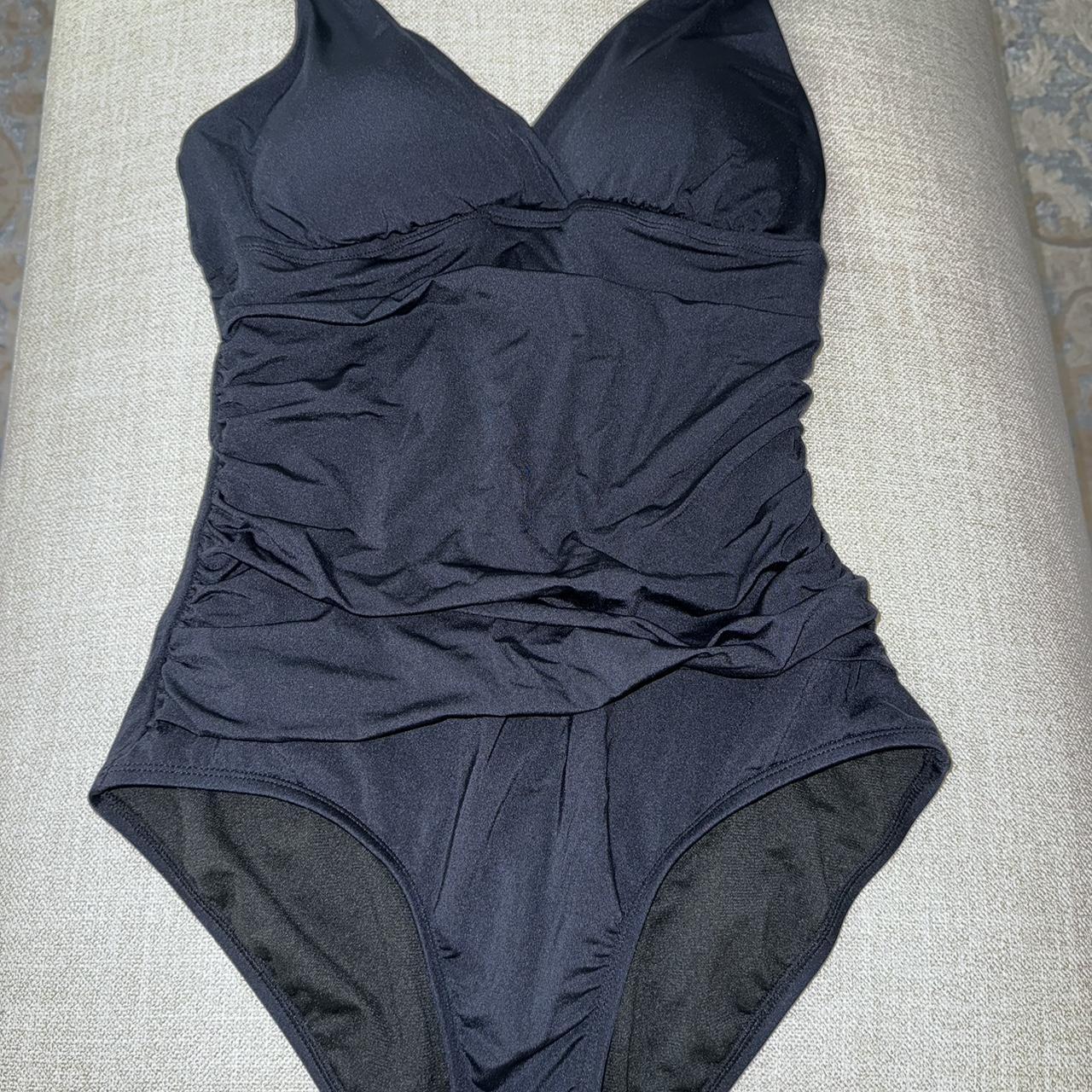 Jantzen Ruched One Piece Swimsuit Size... - Depop