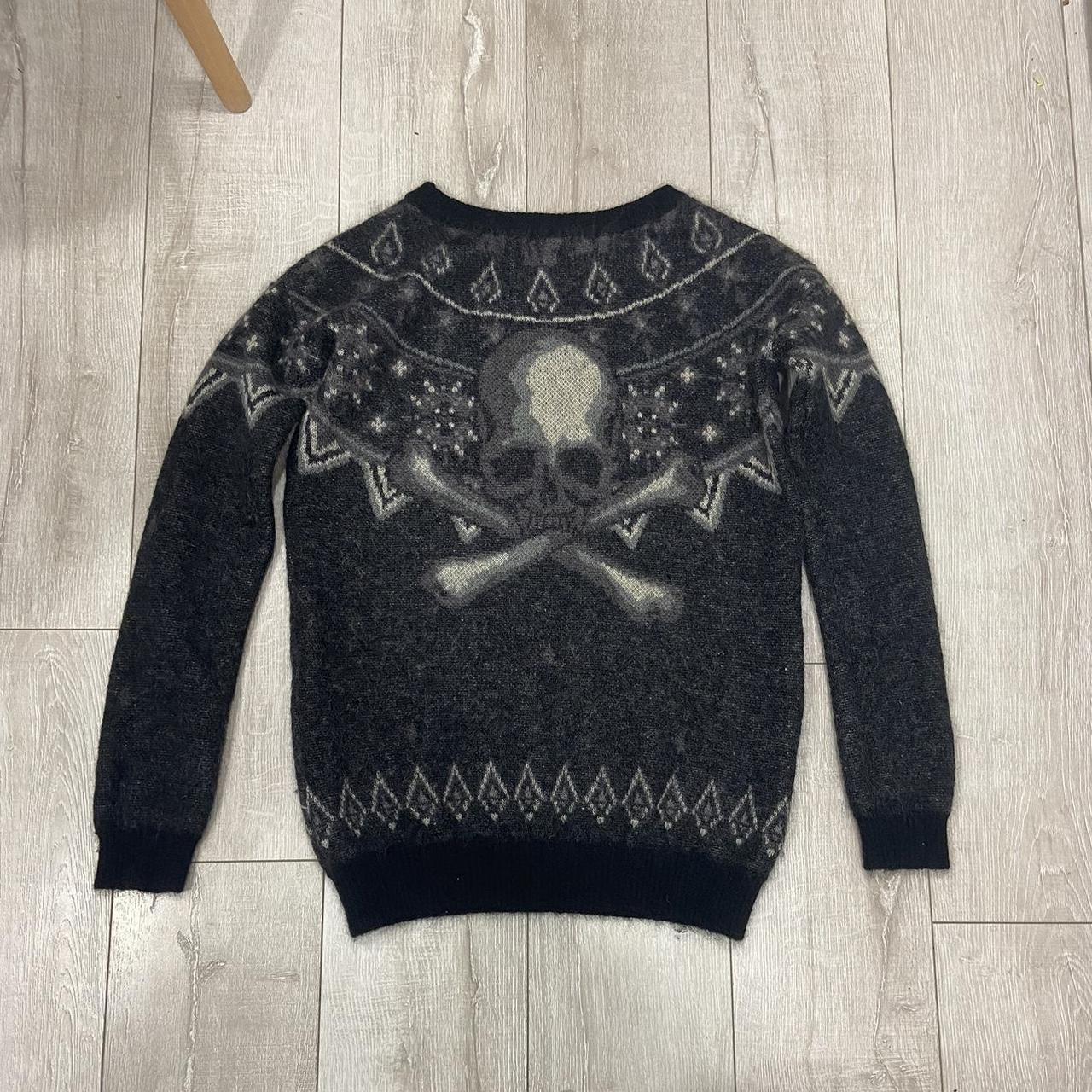 00s Roen skull knit archive Size:L #ifsixwasnine... - Depop