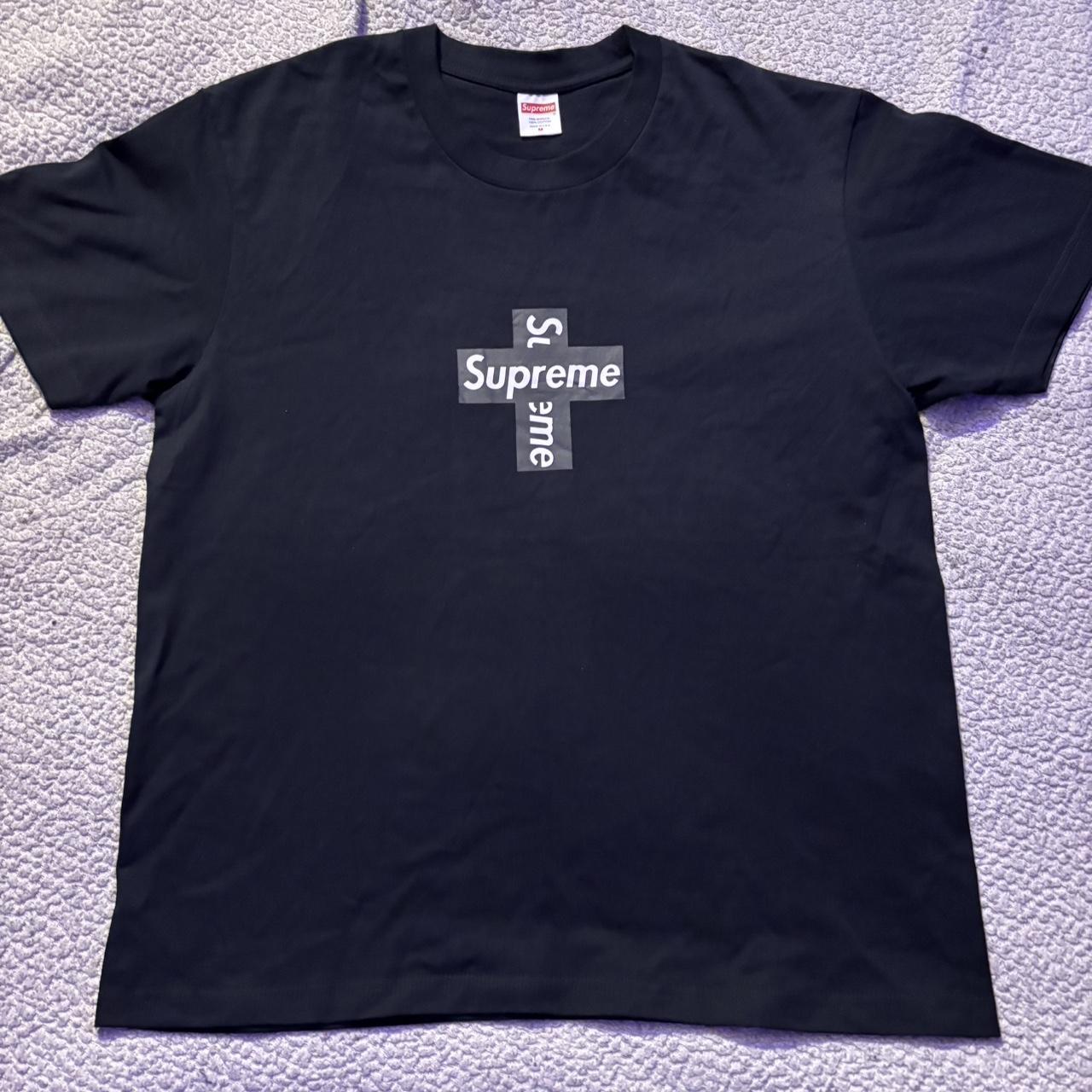 Black supreme-cross-box-logo - Depop