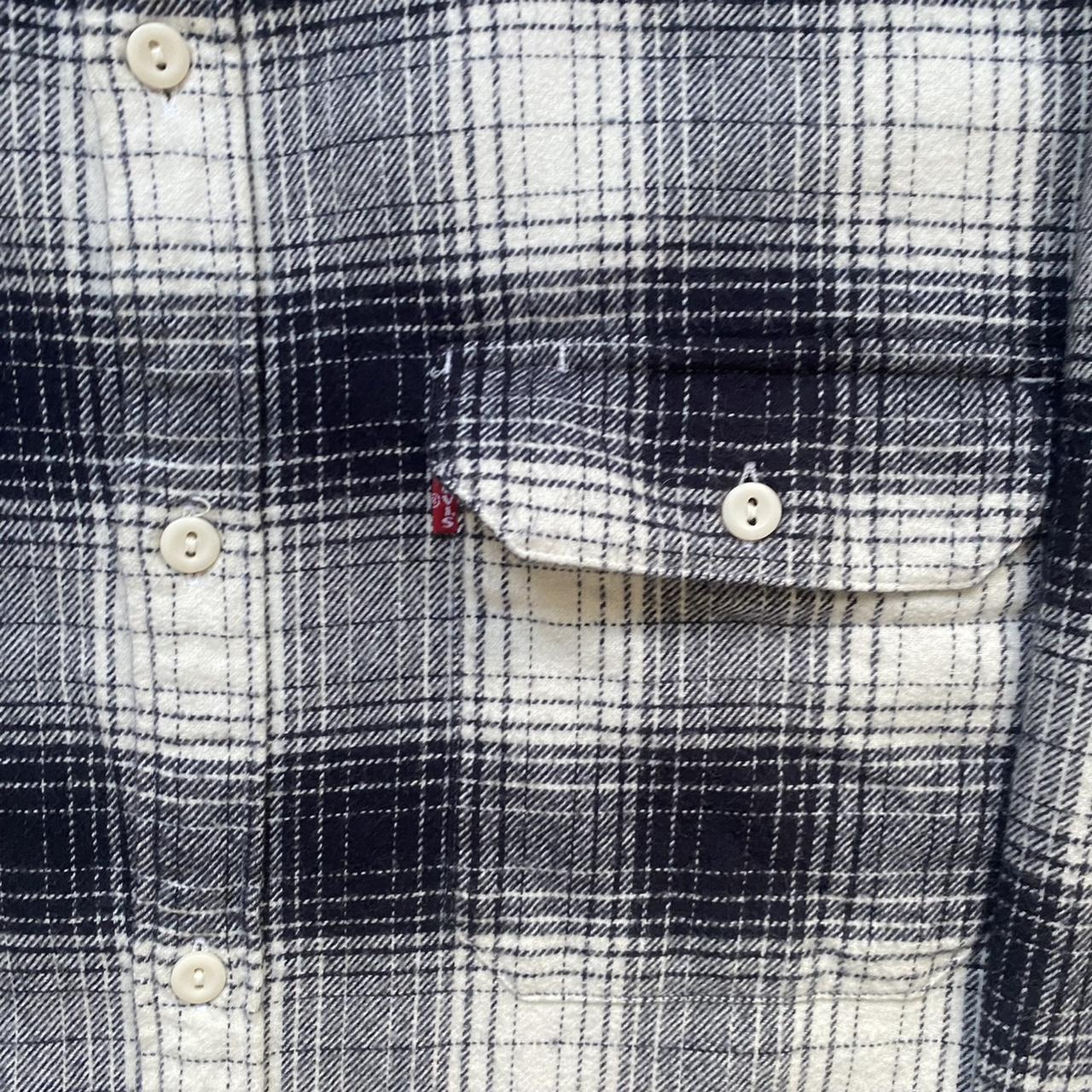 Checkered Levi’s Black and White pattern over shirt... - Depop