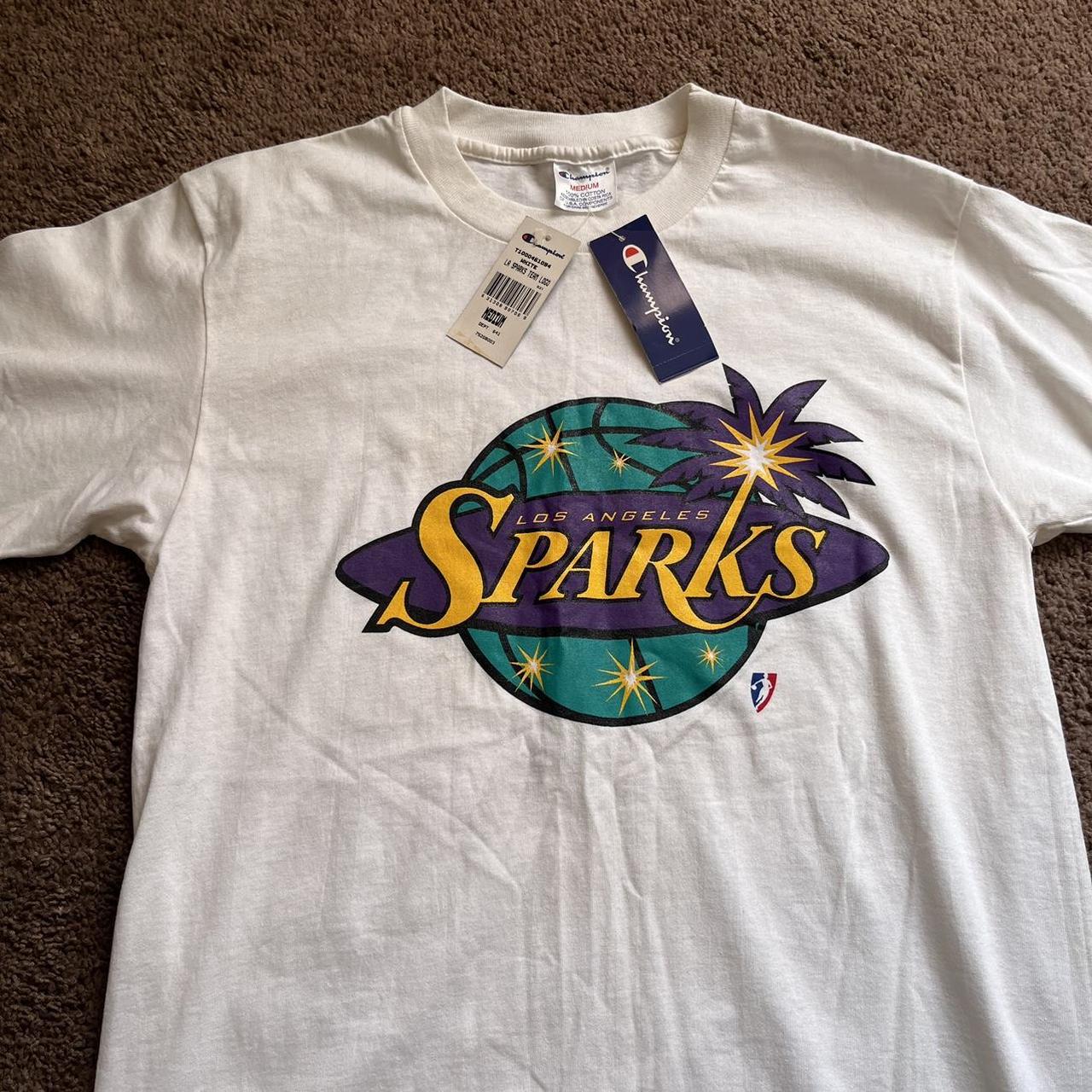 Bleach Dye Graphic T-shirt Small Los Angeles Sparks 