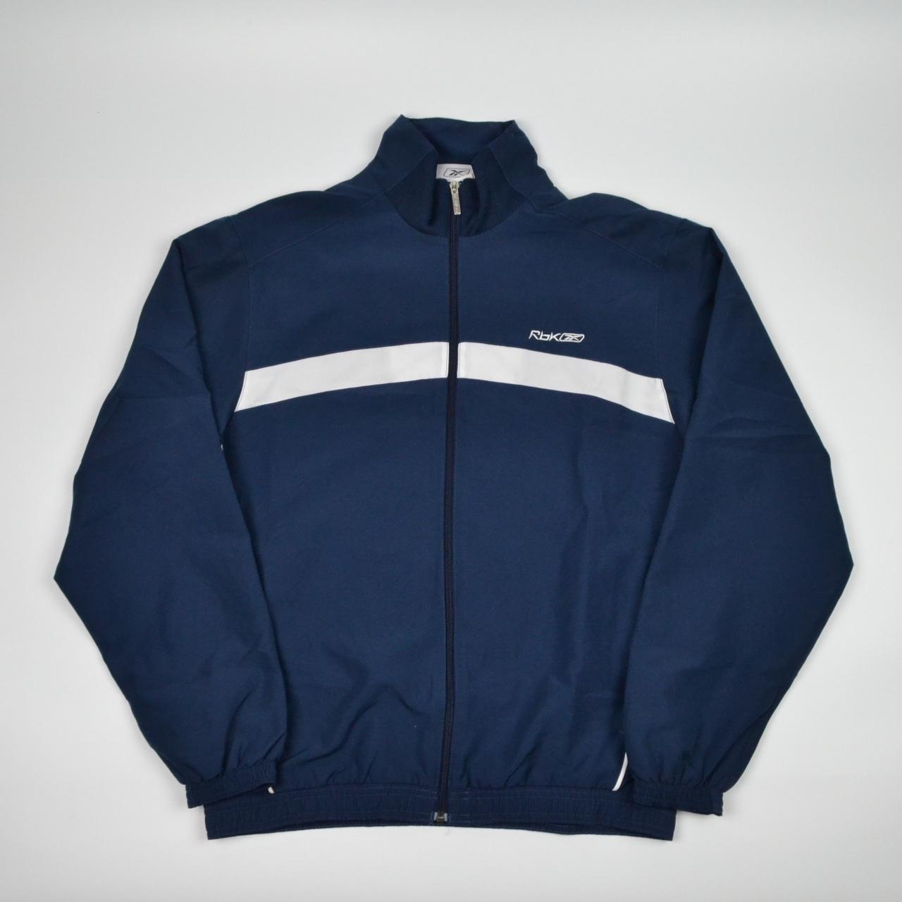 Reebok Tracksuit Jacket Size Medium Men’s Blue Shell... - Depop