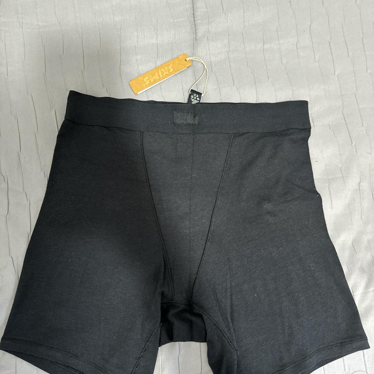 Skims boyfriend boxer in black onyx Size... - Depop