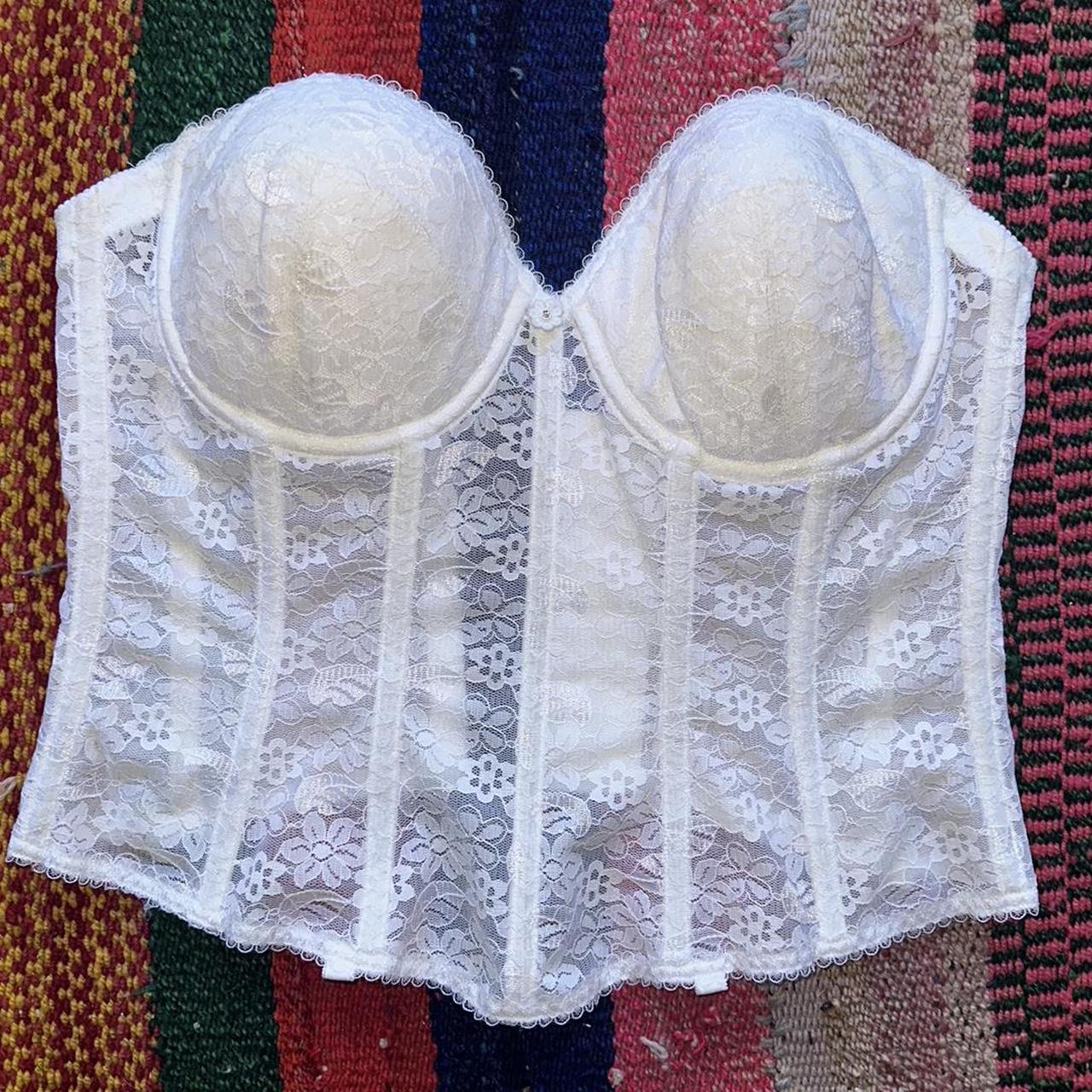 Victoria's Secret white corset with deals rhinestones