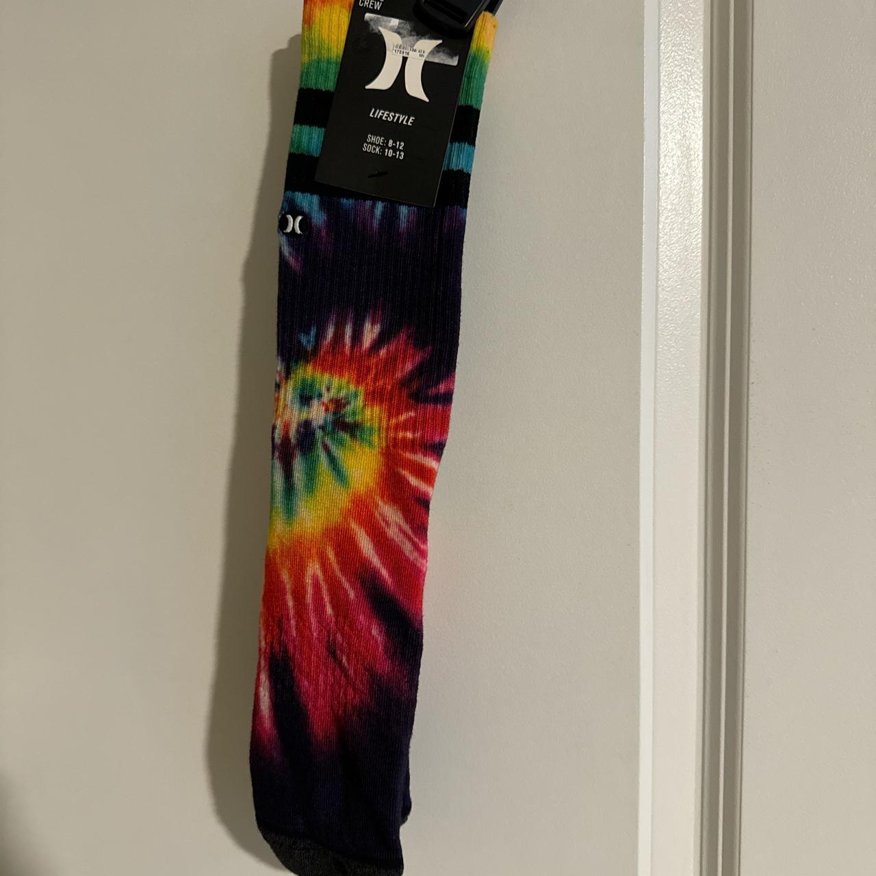 Men’s Hurley crew tie dye socks Size 812 Depop