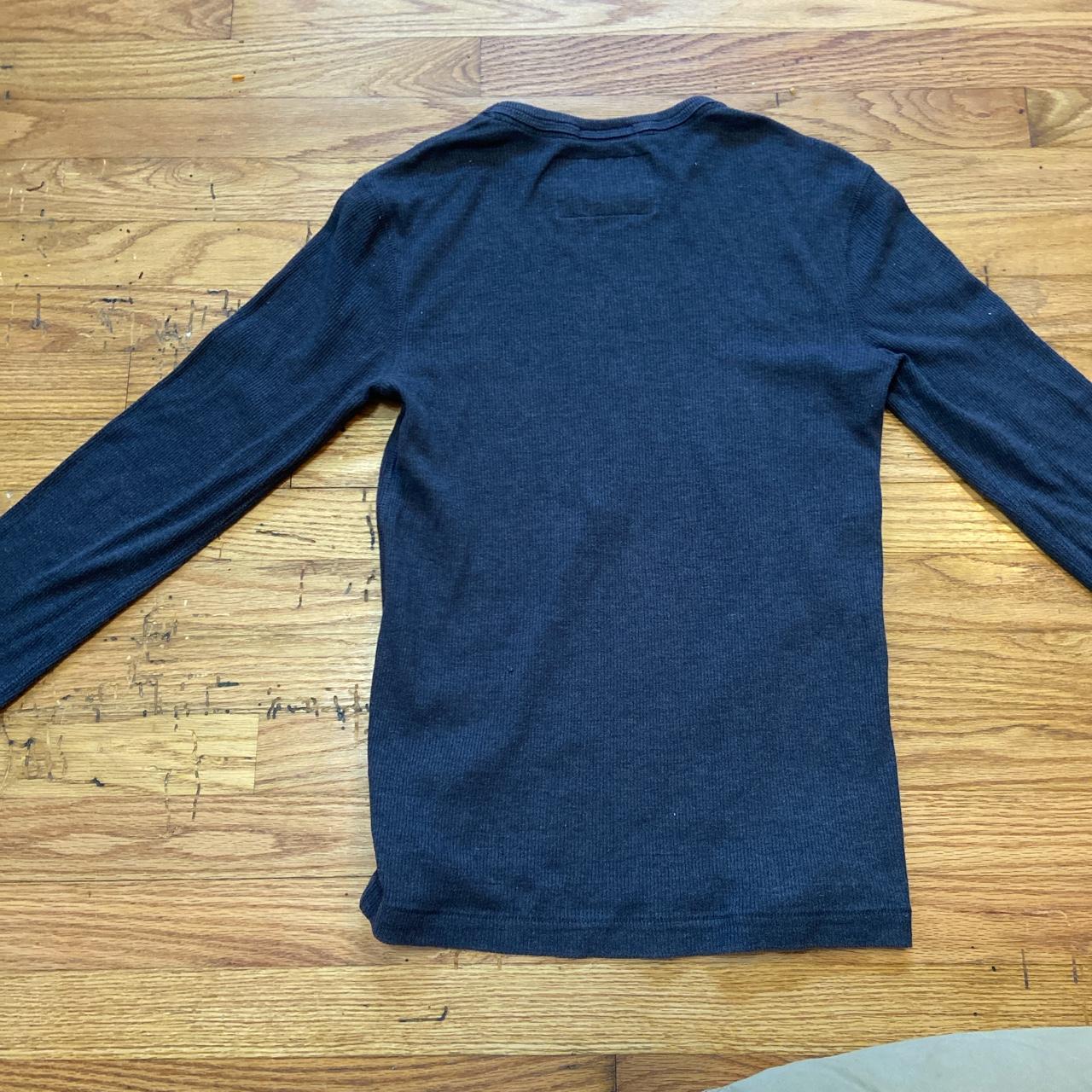 American Eagle Men's Black and Blue Shirt Depop