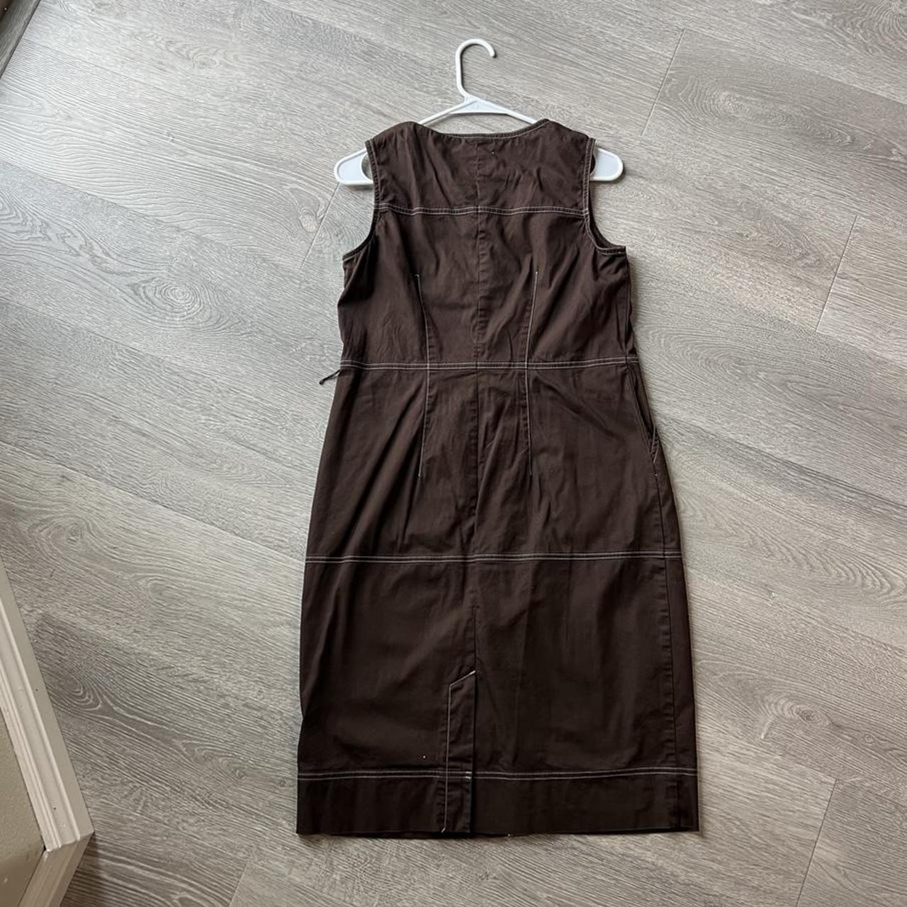 BROWN ISAAC MIZRAHI DRESS Size 8 Chocolate Brown Depop