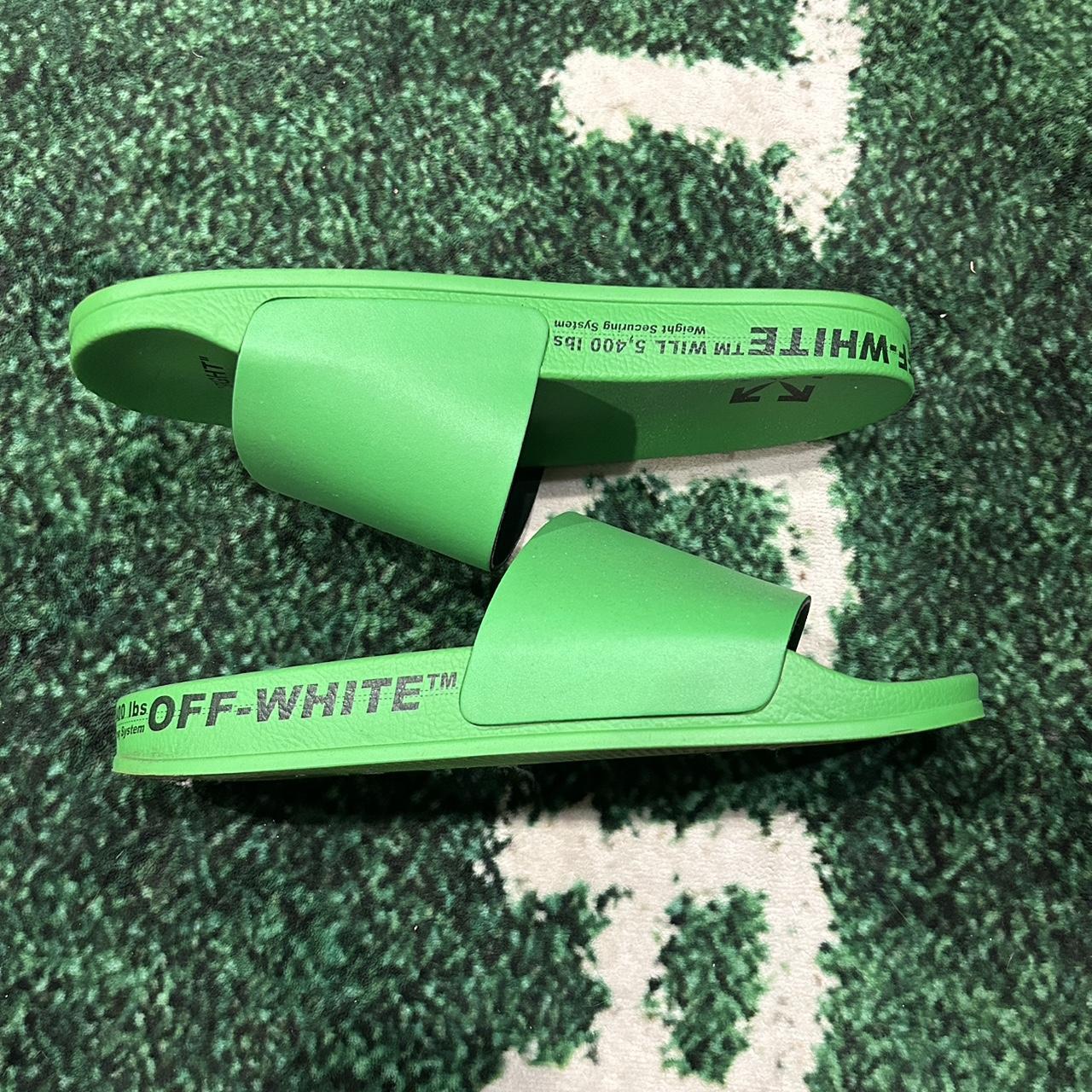 Green off hotsell white slides