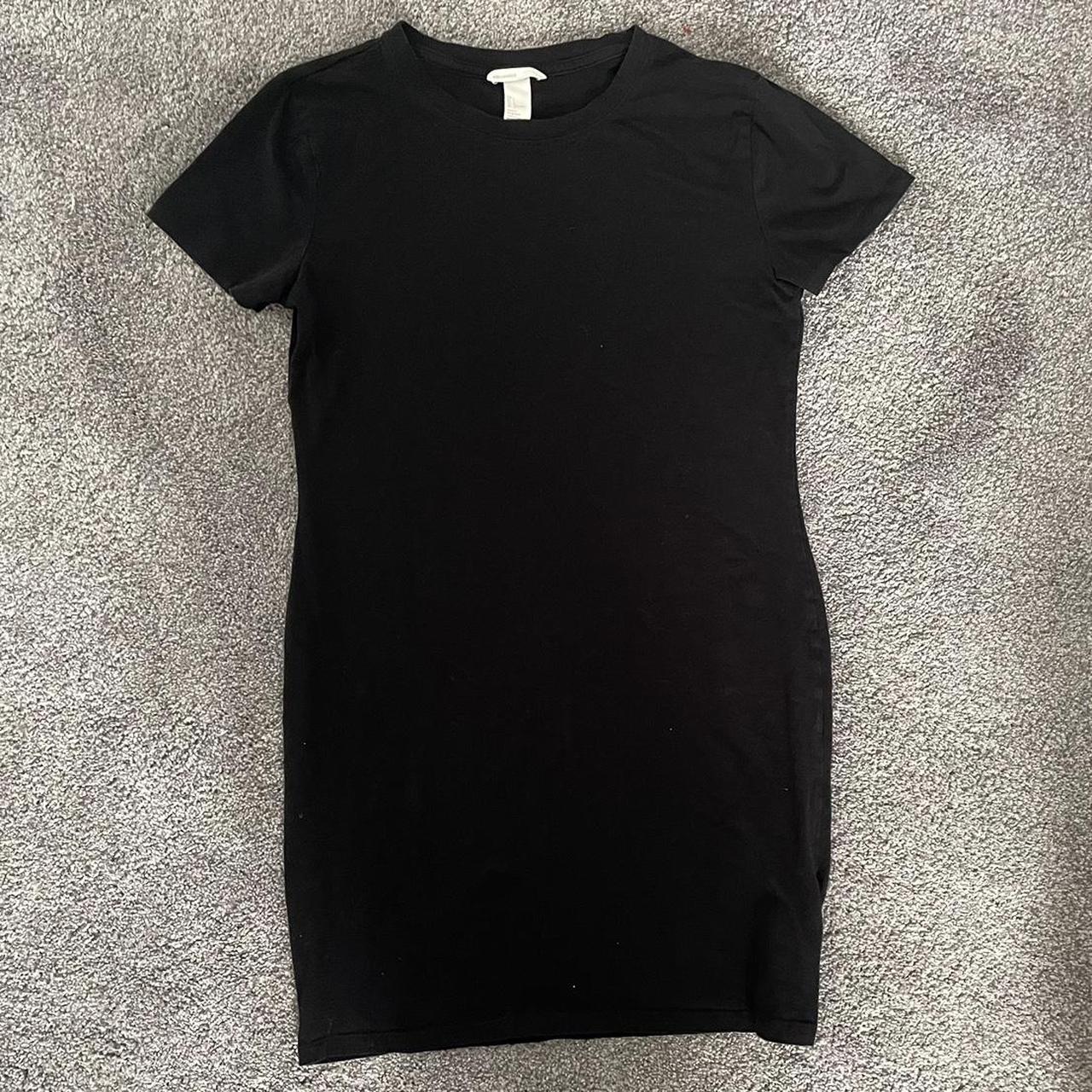 Black H&M T-shirt dress little black dress ☆ Size... - Depop