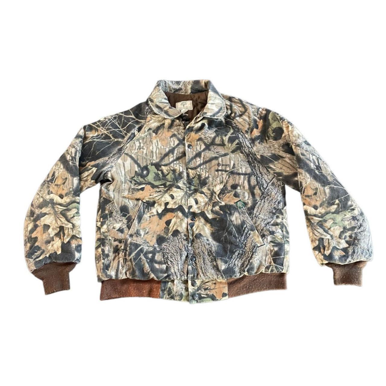 90s Mossy Oak Camo Print Bomber Jacket - Men's Medium