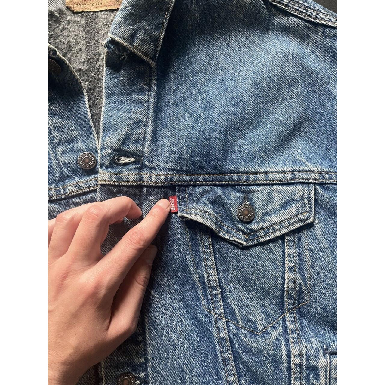 Vintage Levis Jacket M 70507 Denim Troy Blanket | Depop