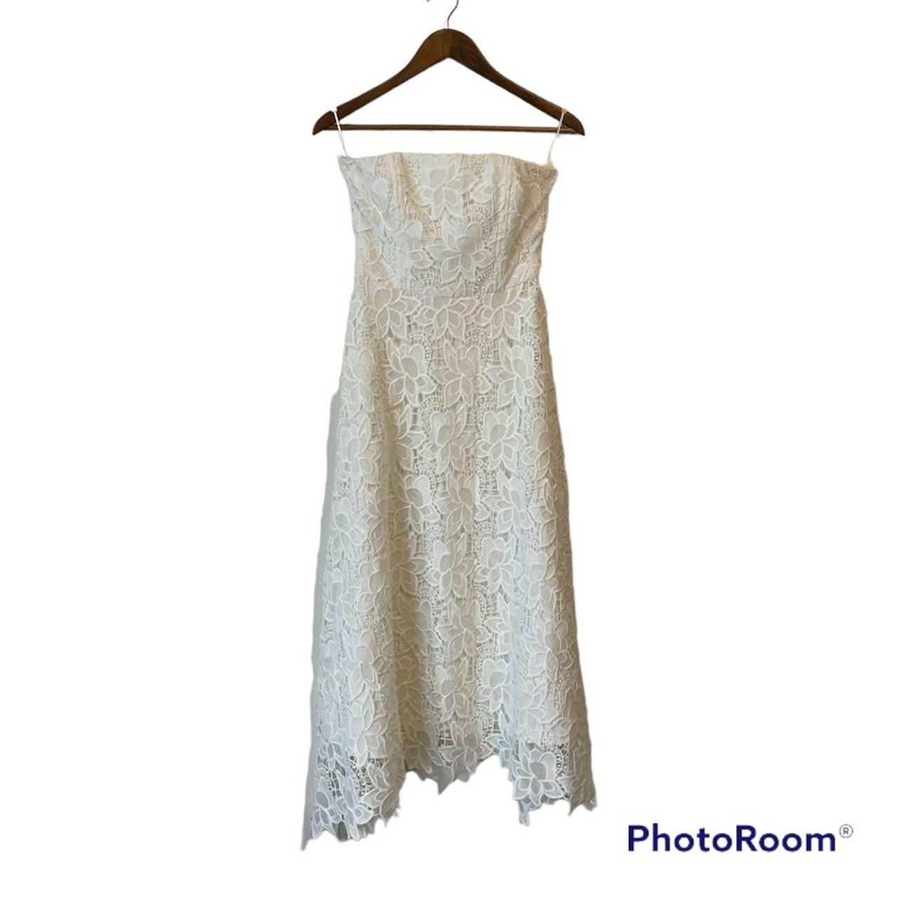 BB Dakota White Lace Strapless Dress Women's Size Depop - Main Image