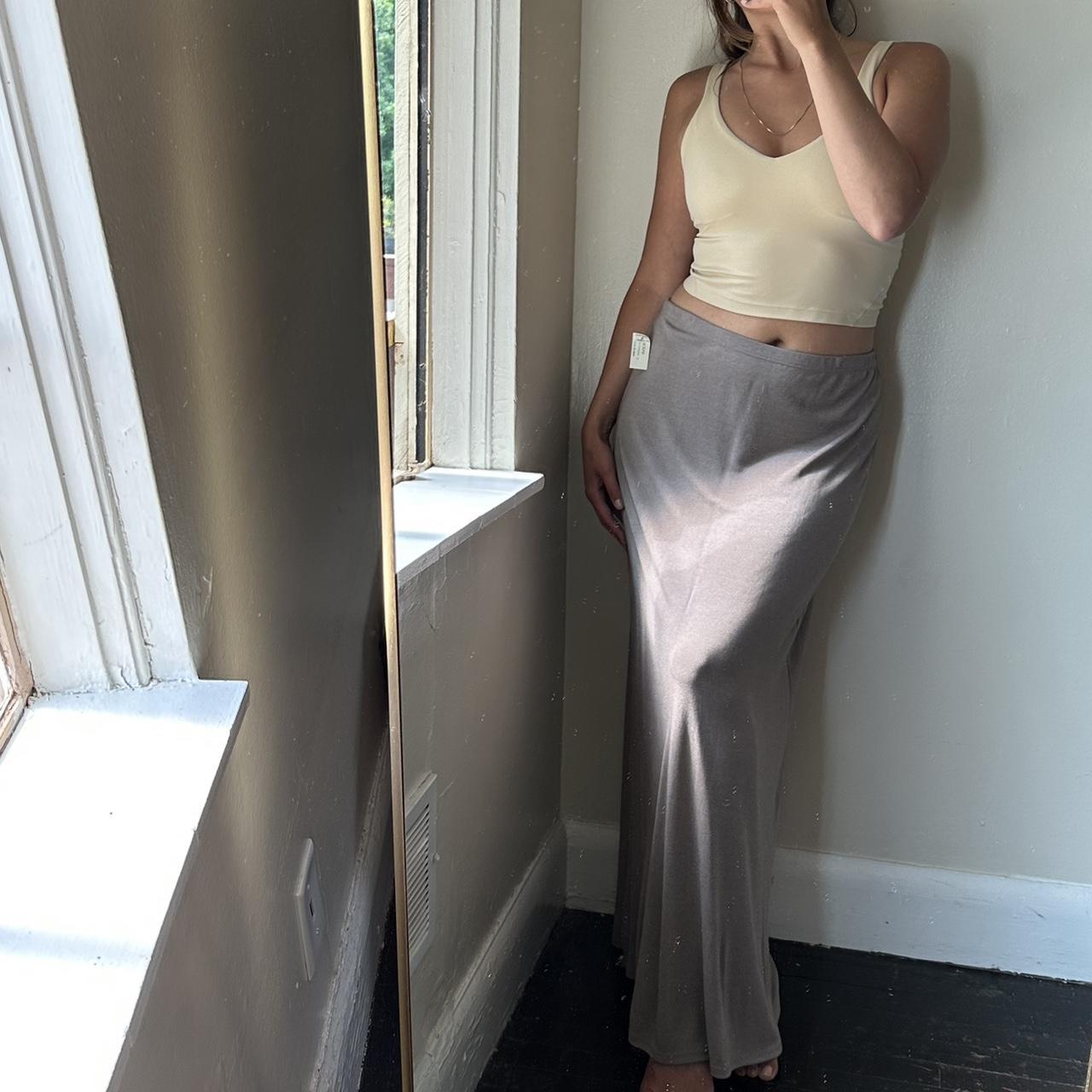 Max Studio Oatmeal Color Maxi Skirt With Elastic Depop   P0 